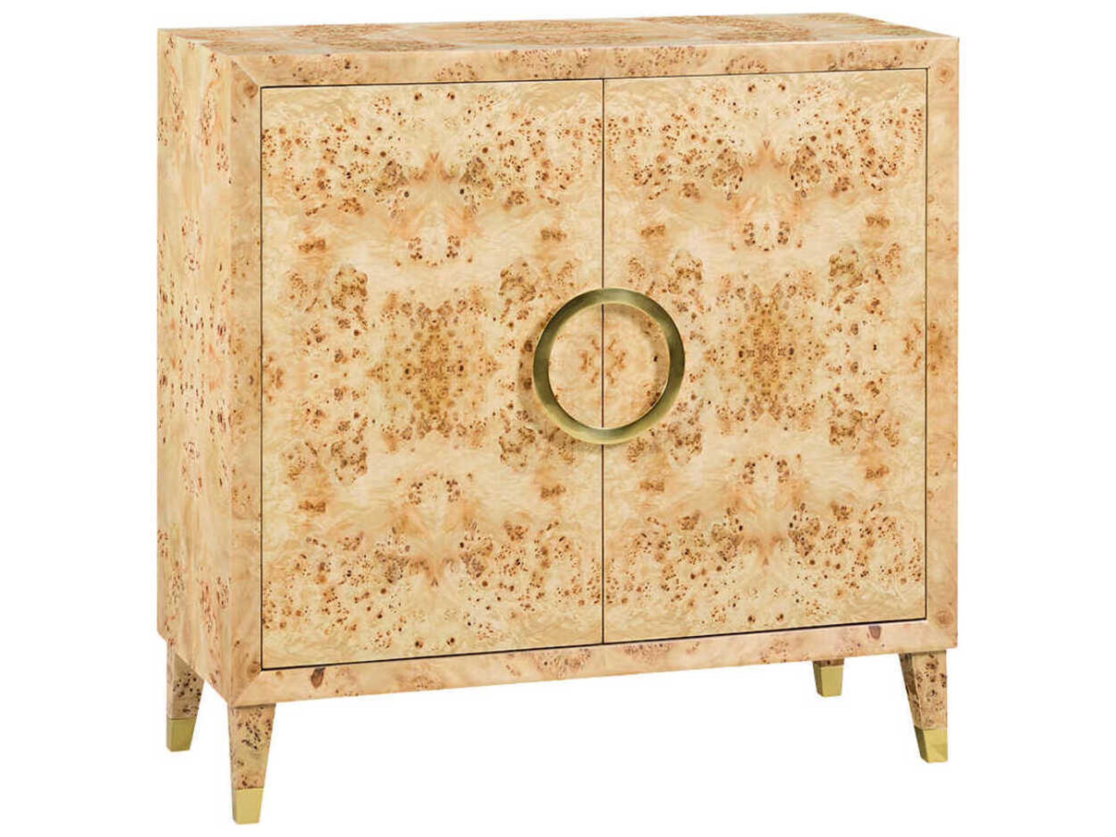 Oliver Home Bruce Natural Burl Beige Burlwood Accent Chest