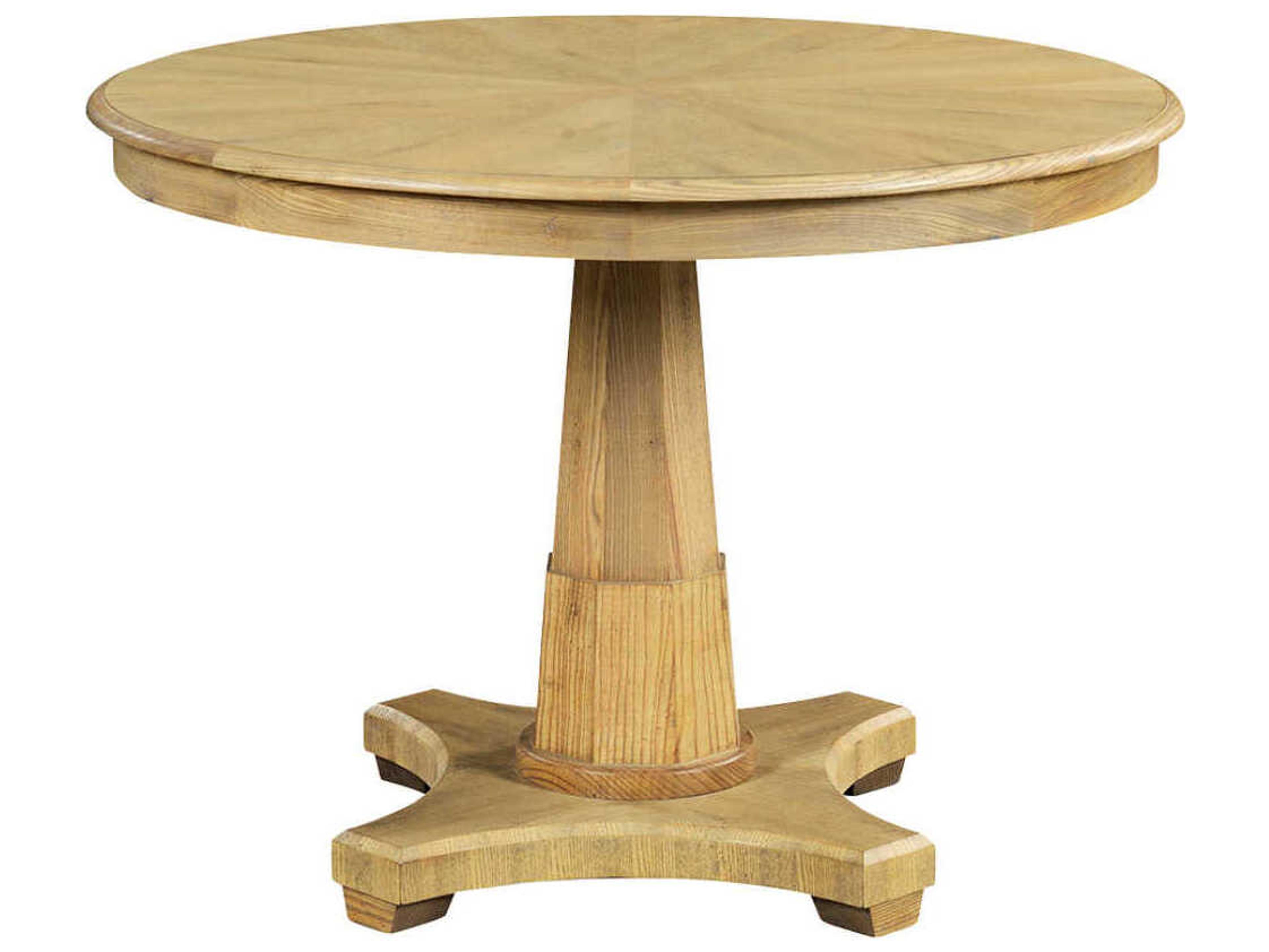 Oliver Home Lancaster Round Wood Oatmeal Dining Table