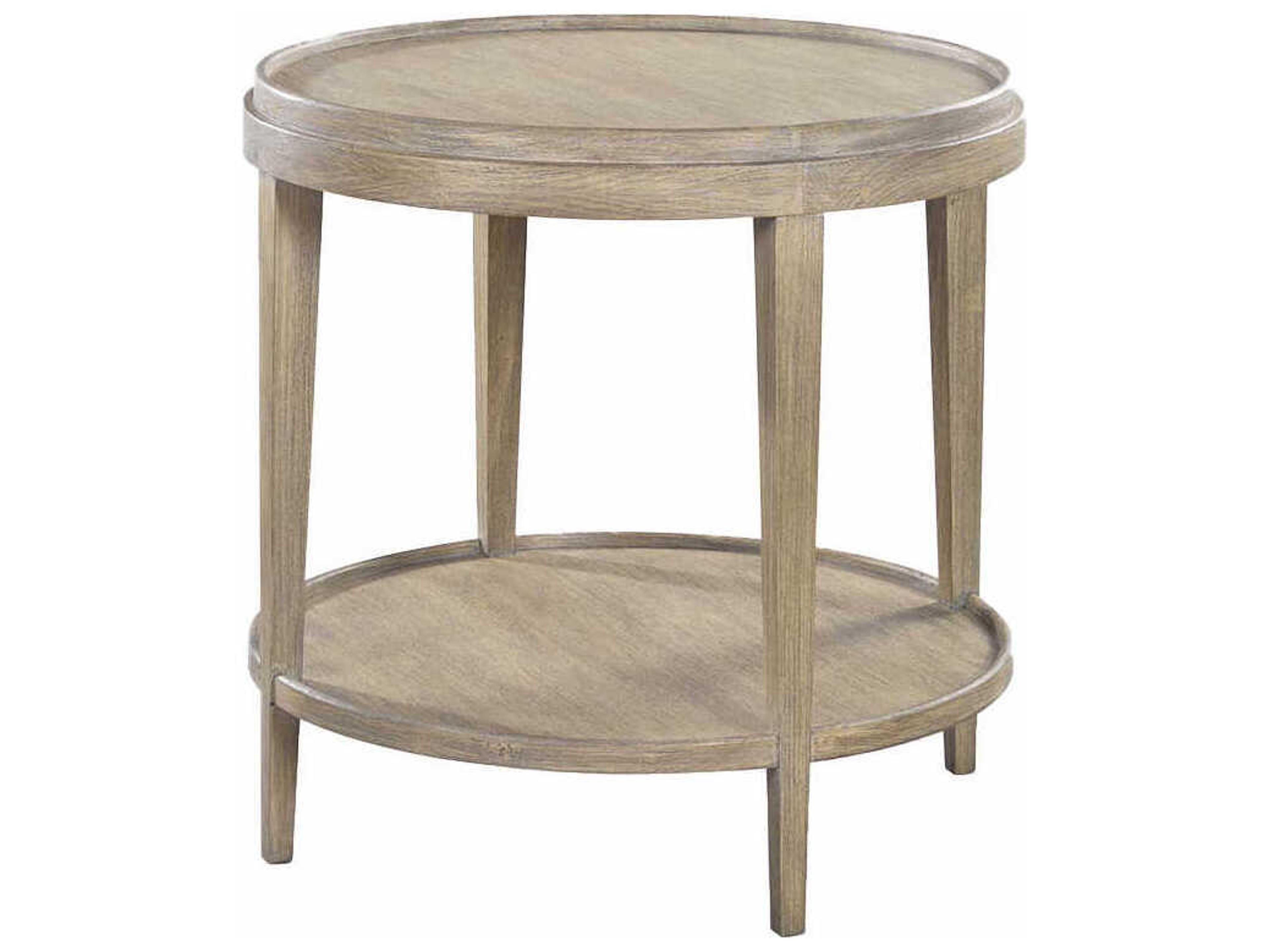 Oliver Home Liz Round Wood Rabbit End Table
