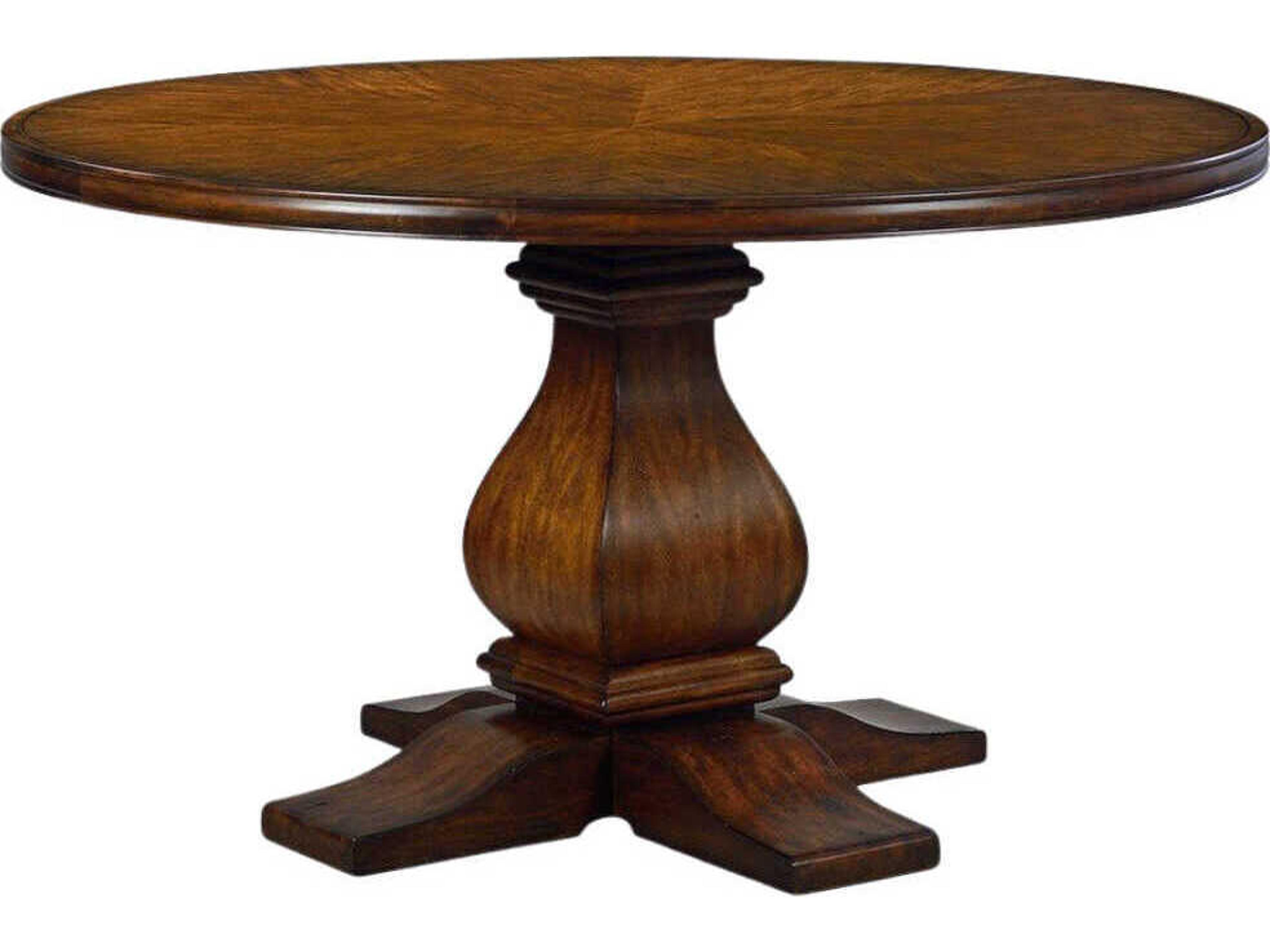 Oliver Home Cary Round Wood Country Dining Table