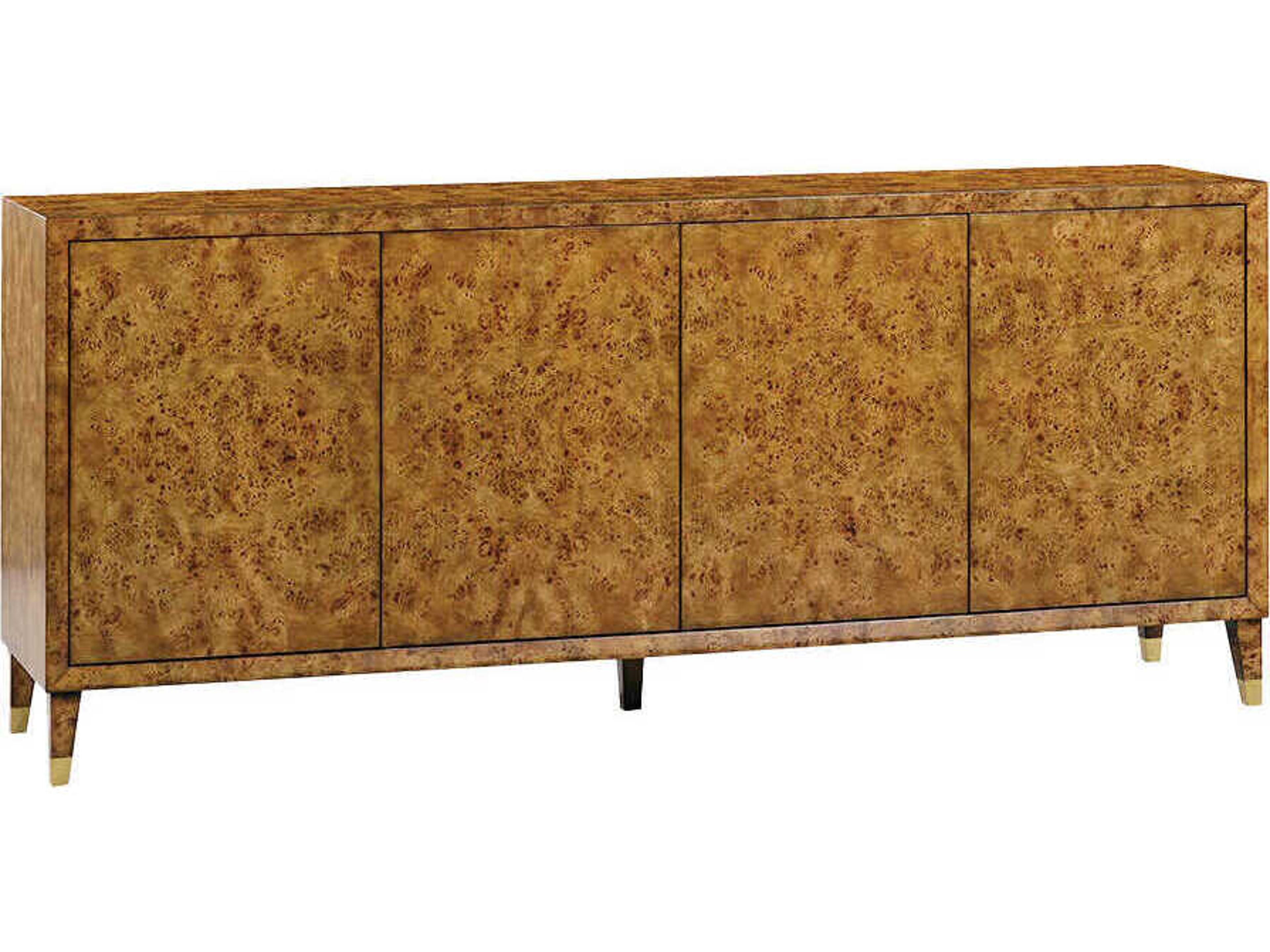 Oliver Home Beverly 84" Burlwood Rustic Burl Sideboard