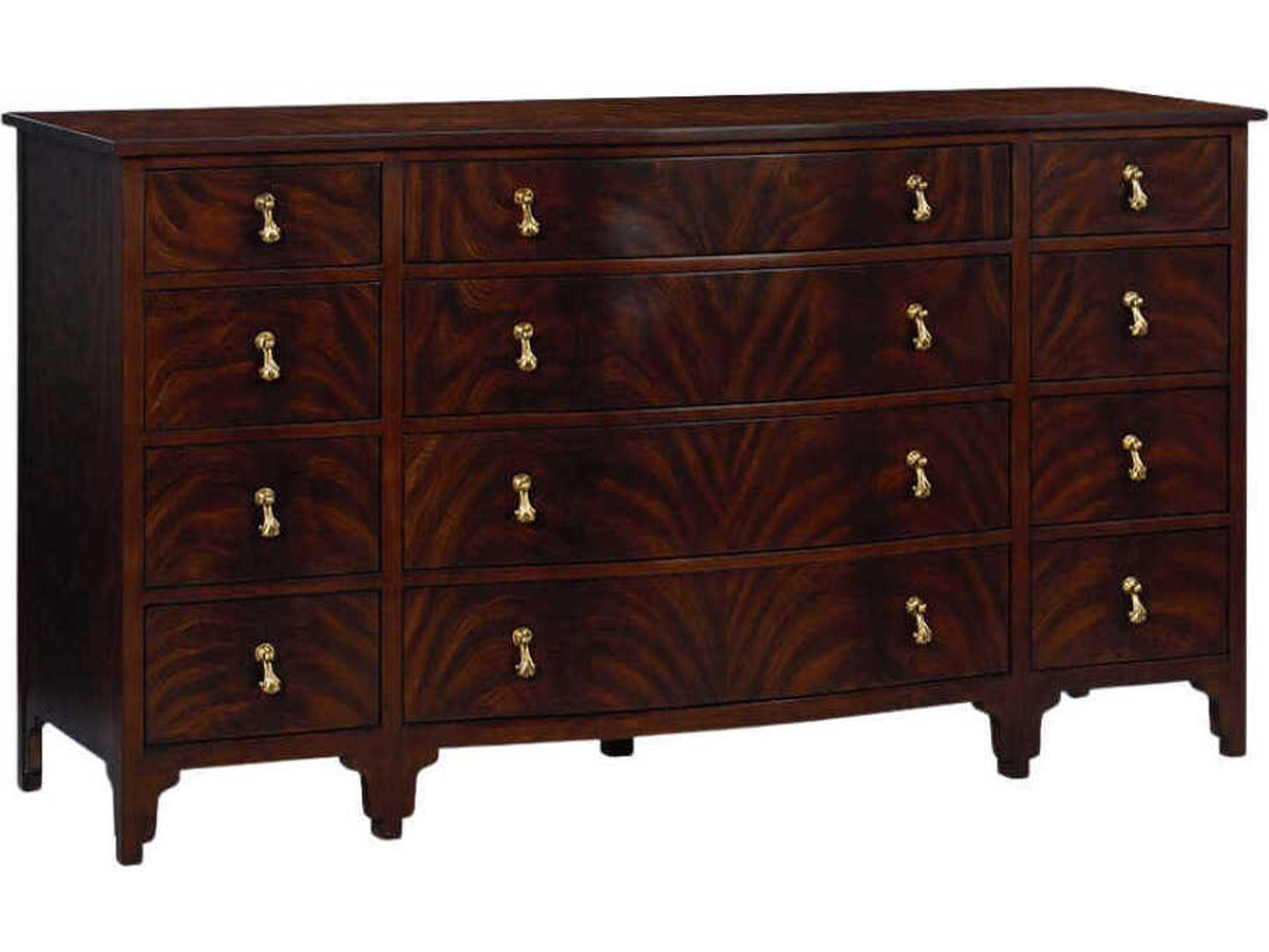 Oliver Home Beau Brown Mahogany Wood Dresser