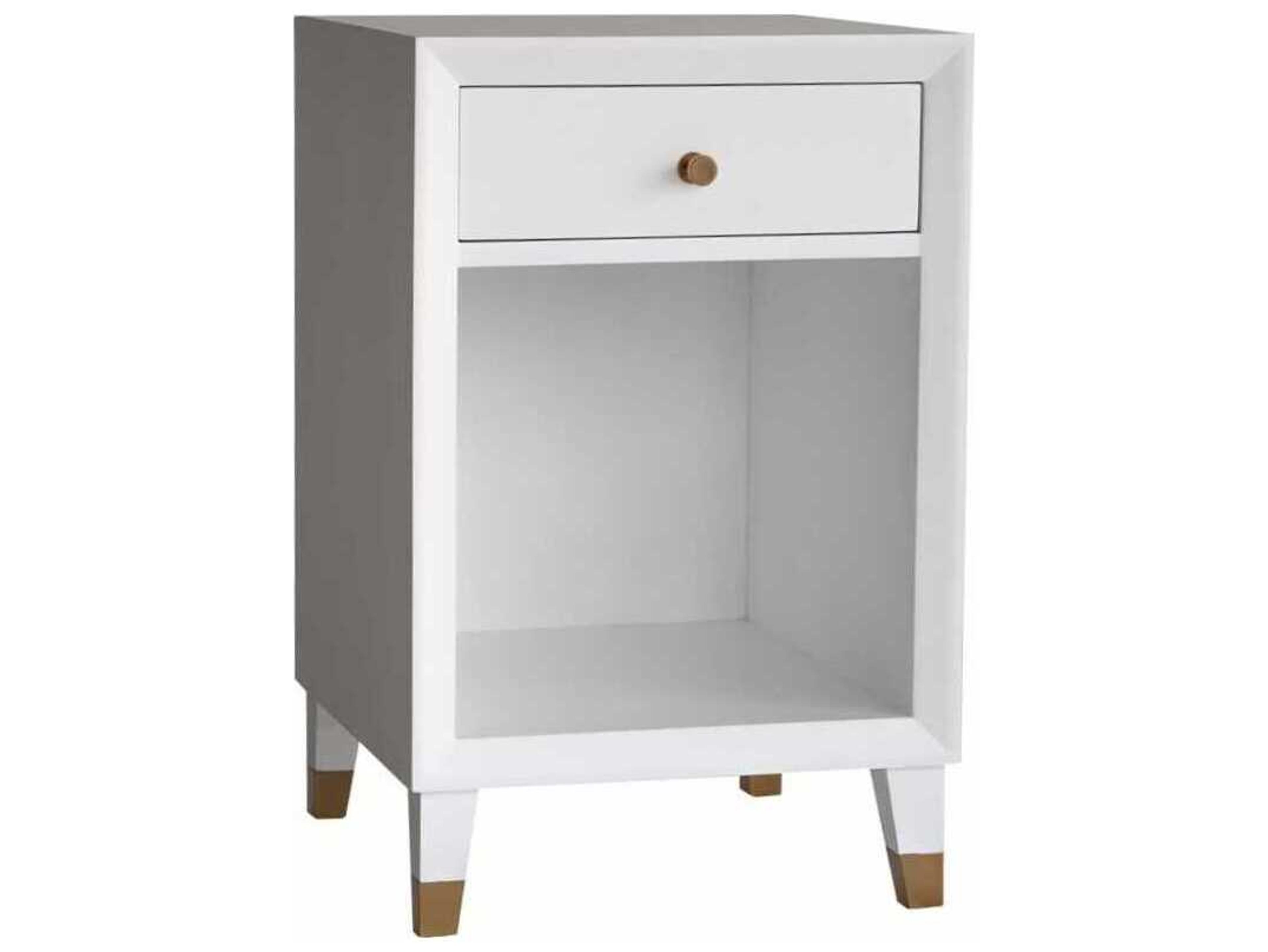 Oliver Home Beverly Square Wood Ghost End Table