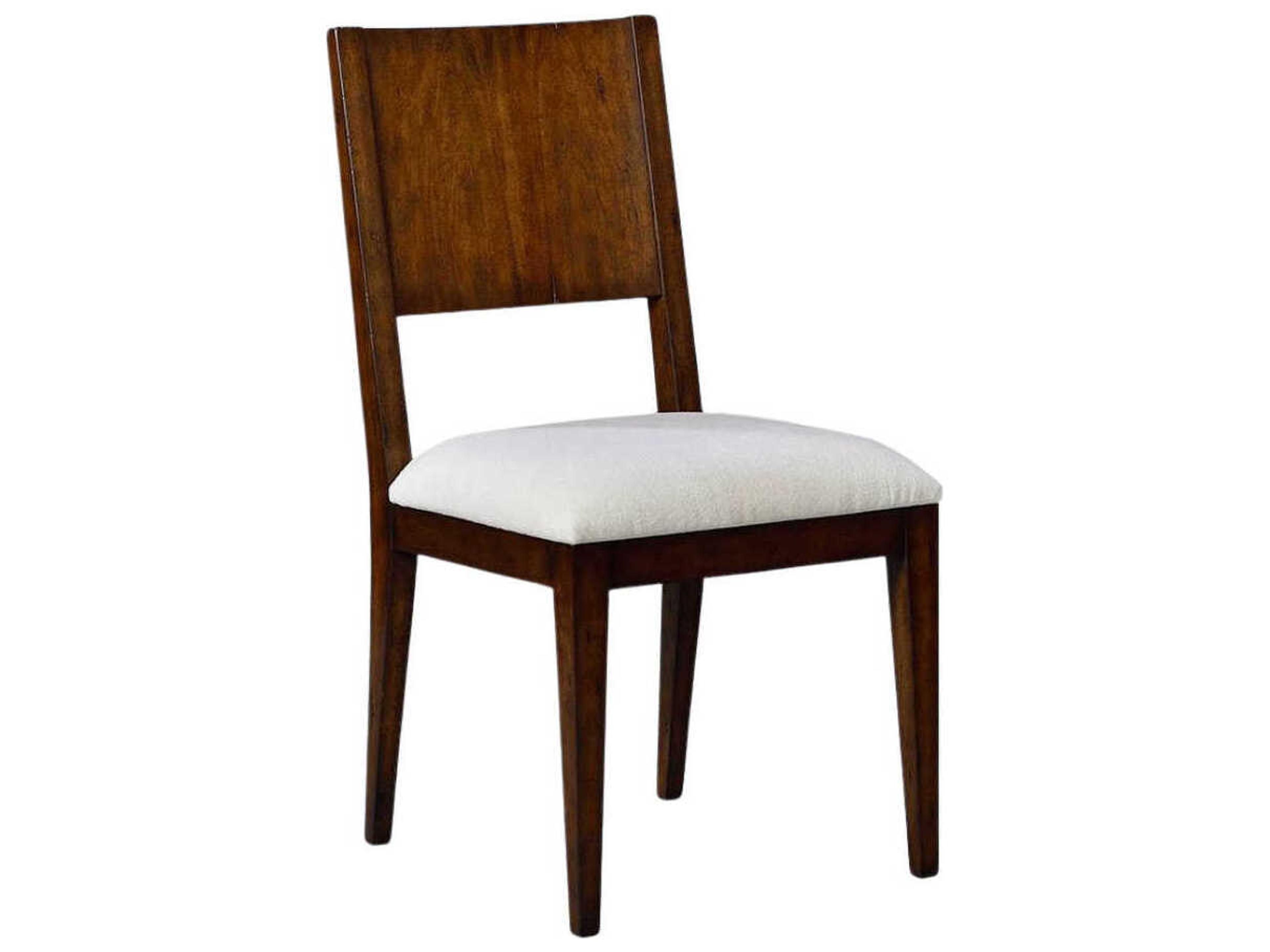 Oliver Home Woodard-I Hardwood Brown Upholstered Armless Dining Chair