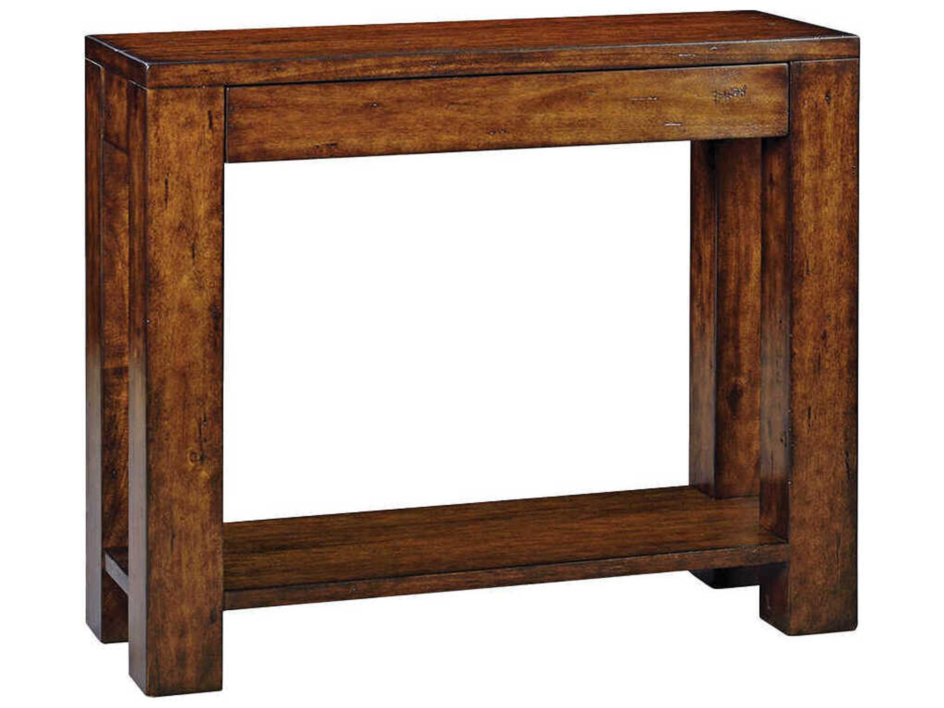 Oliver Home Villa Rectangular Wood Country Console Table