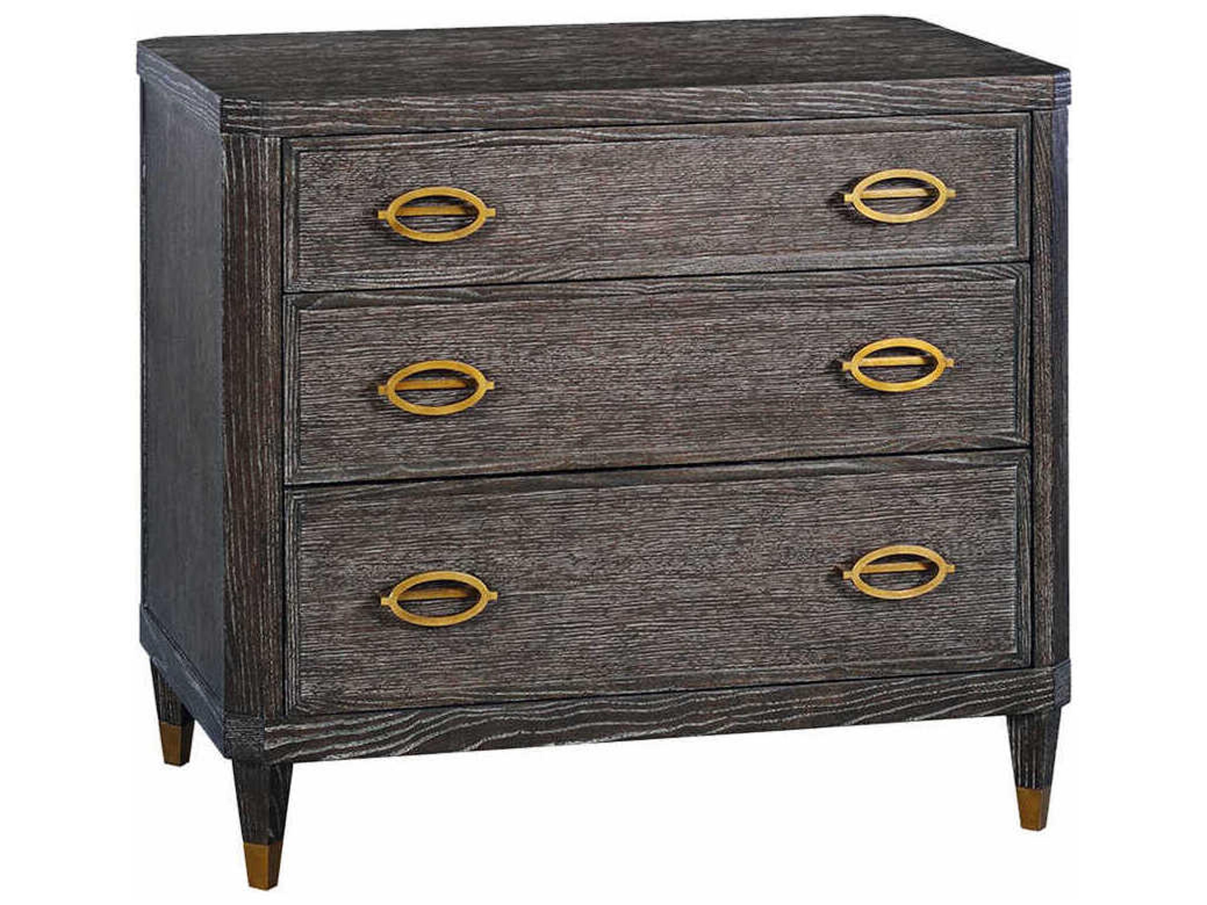 Oliver Home Conner Midnight Black Oak Wood Accent Chest