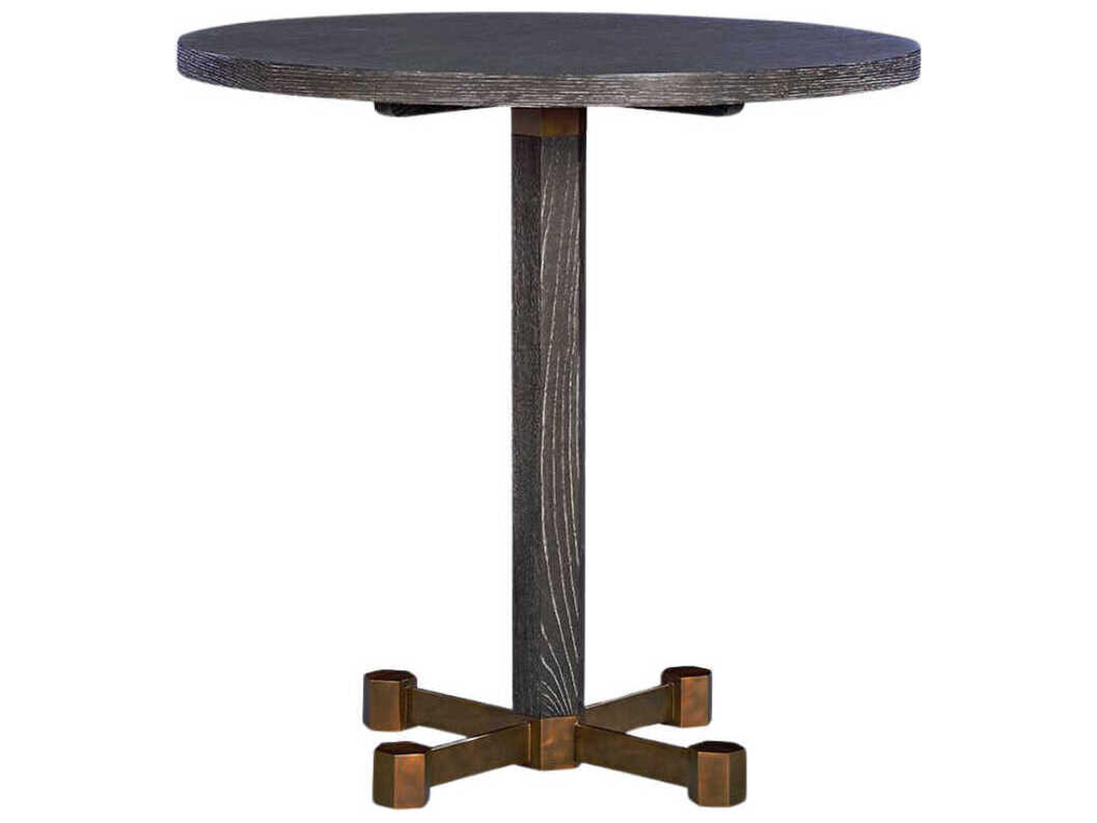 Oliver Home Pablo Round Wood Midnight Dining Table