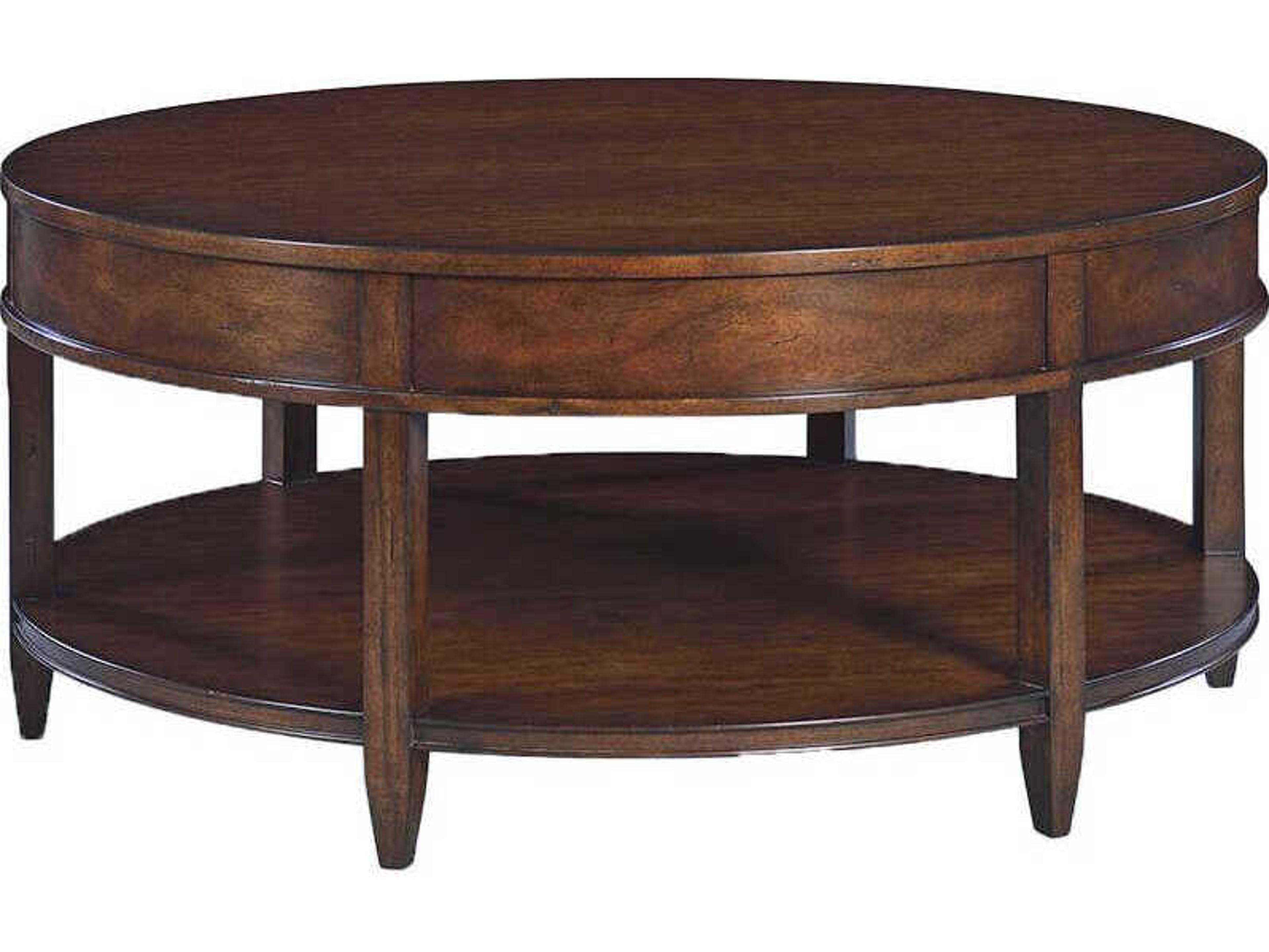 Oliver Home Brisbane Round Wood Country Coffee Table