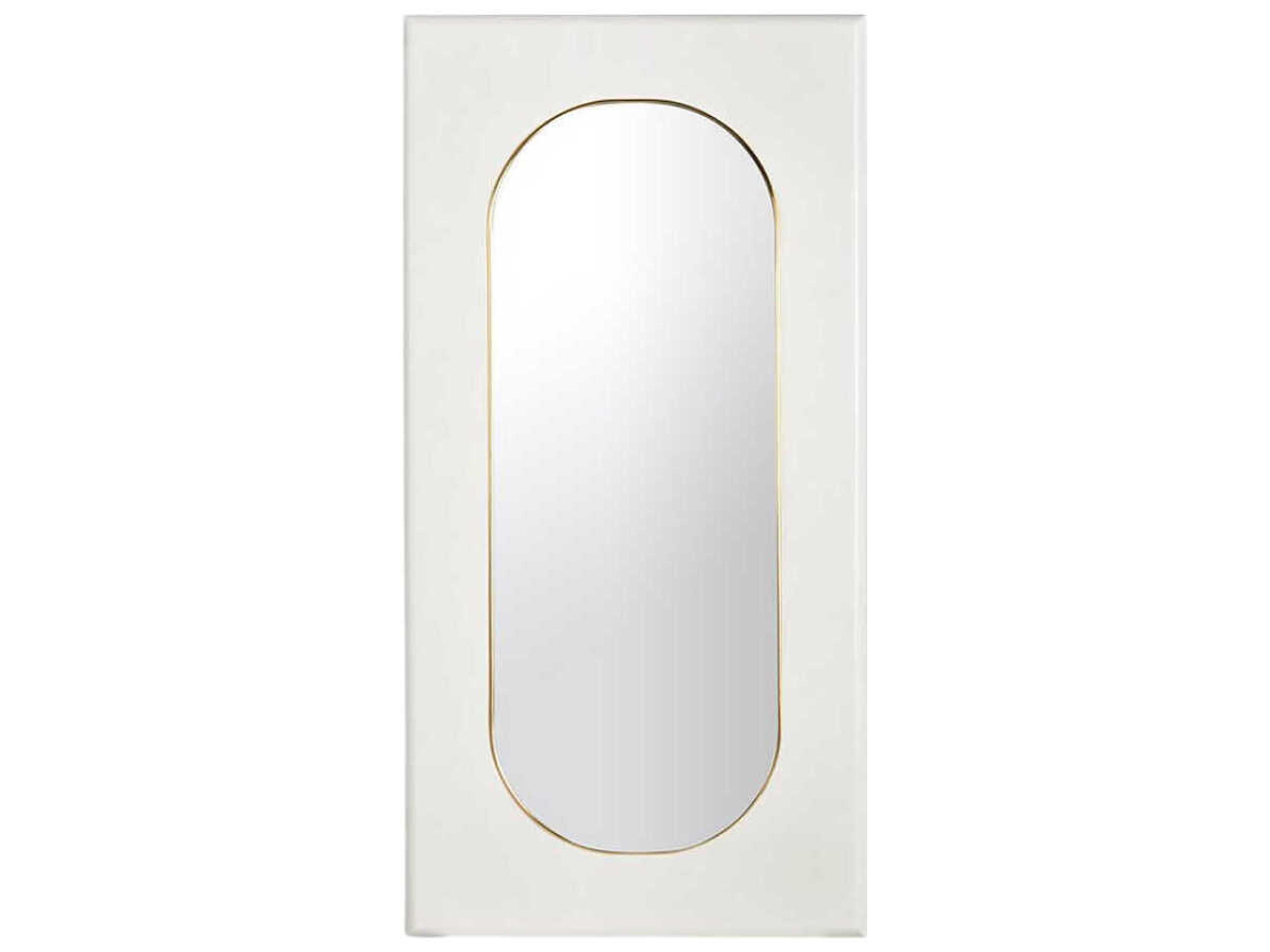 Oliver Home Whirlaway Egret Rectangular Wall Mirror