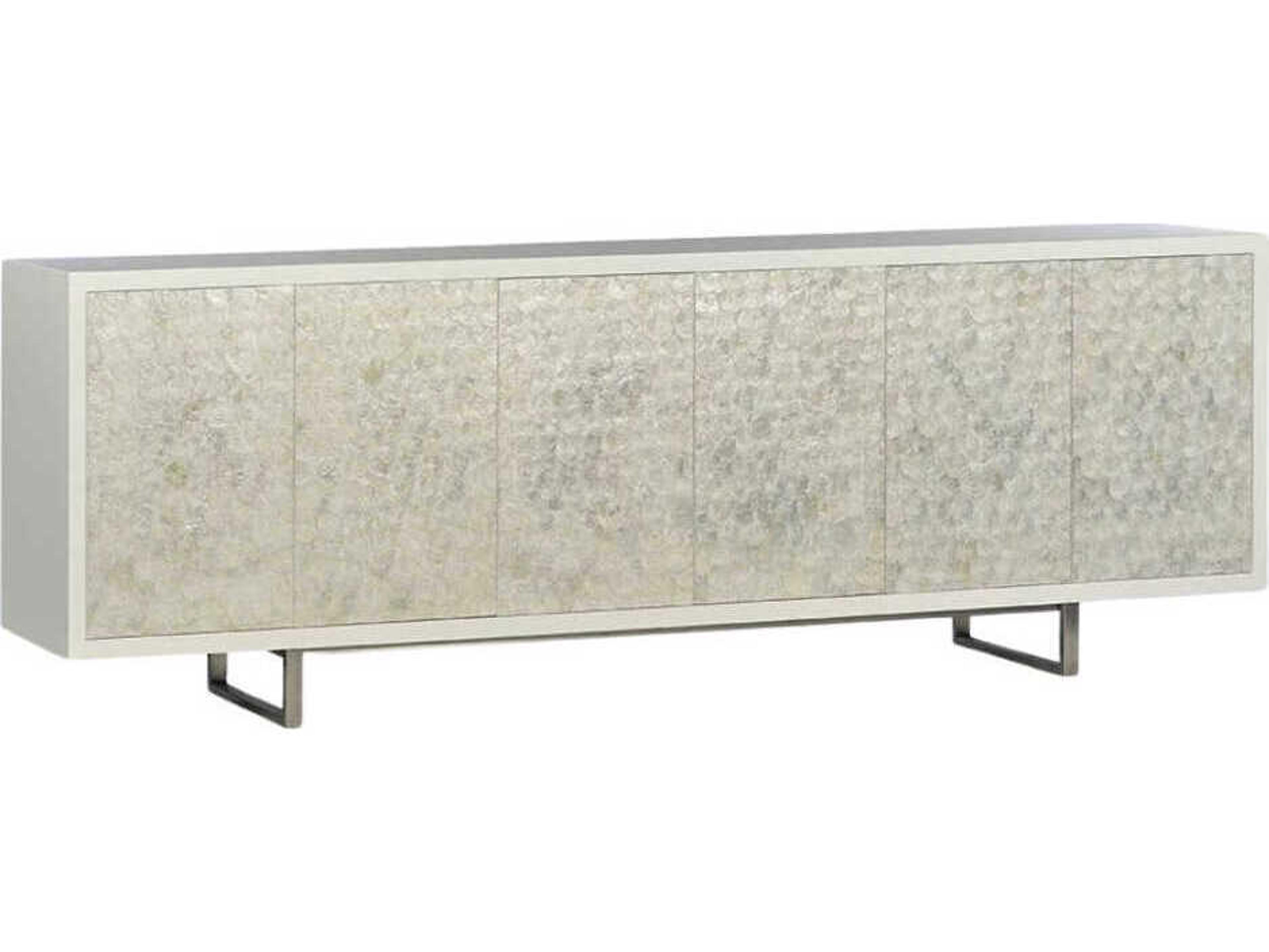 Oliver Home Capiz 112" Acacia Wood Ghost Sideboard