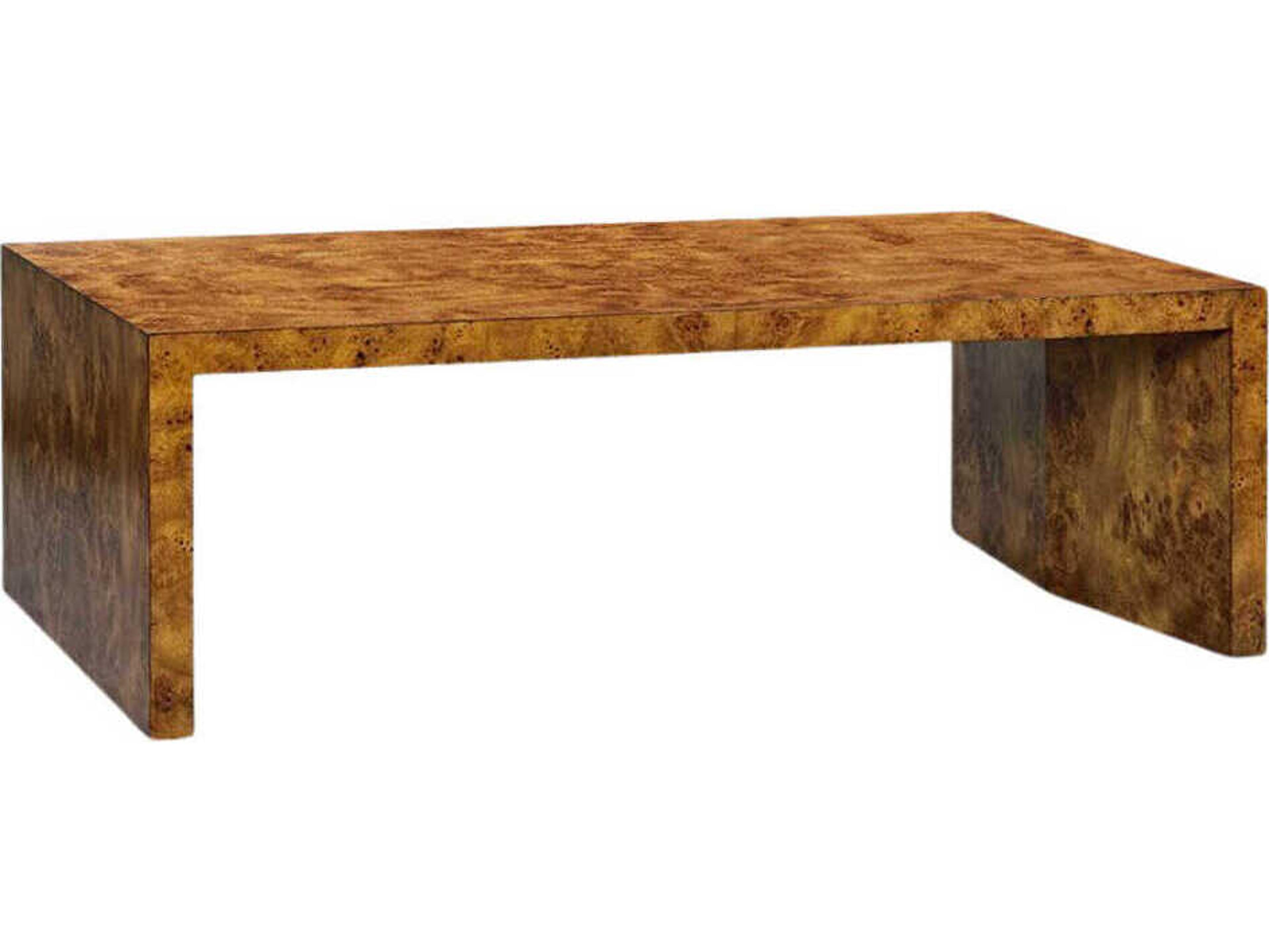 Oliver Home Waterfall Rectangular Wood Rustic Burl Coffee Table
