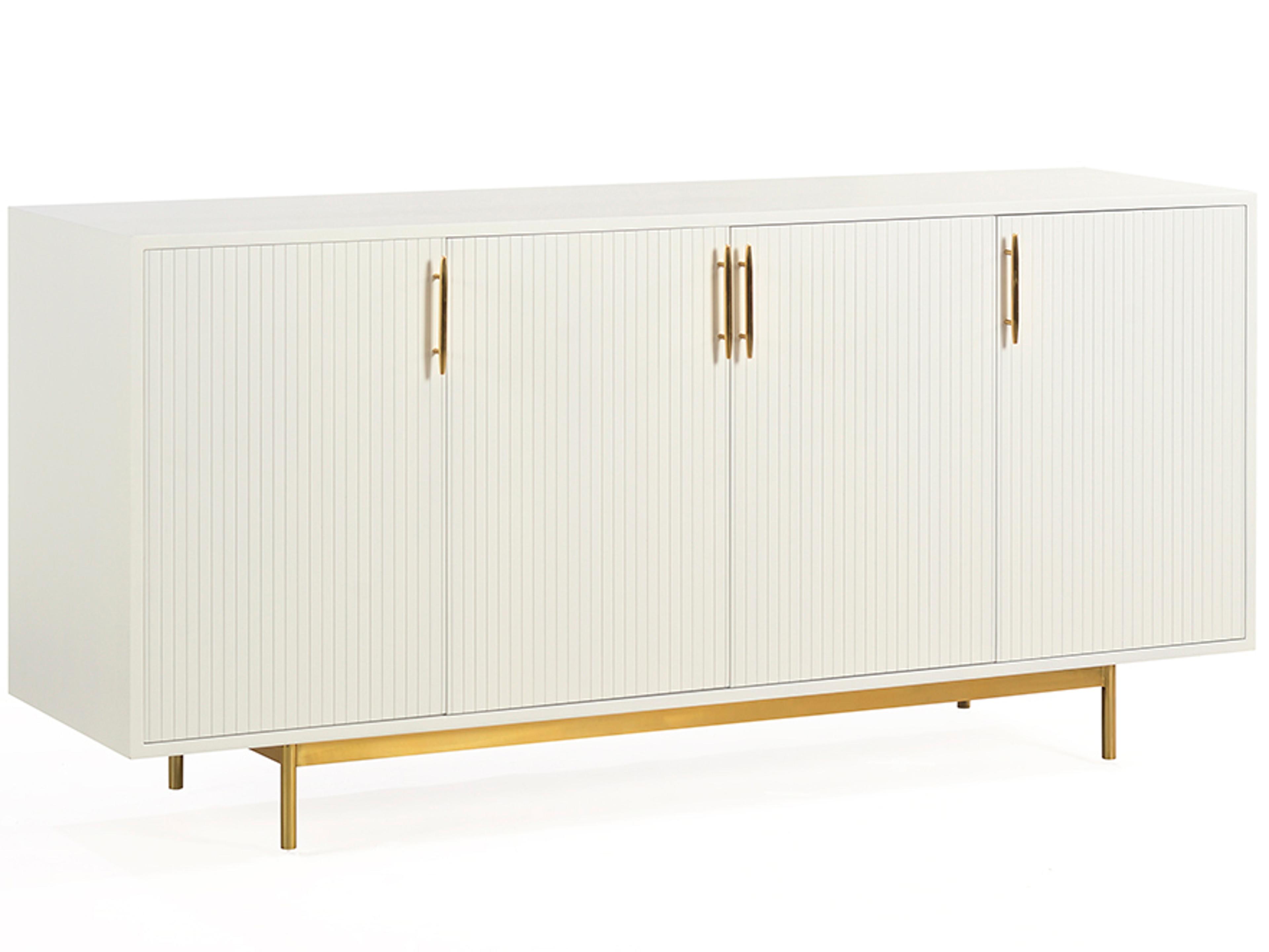 Oliver Home Reed 72" Acacia Wood Ghost Sideboard