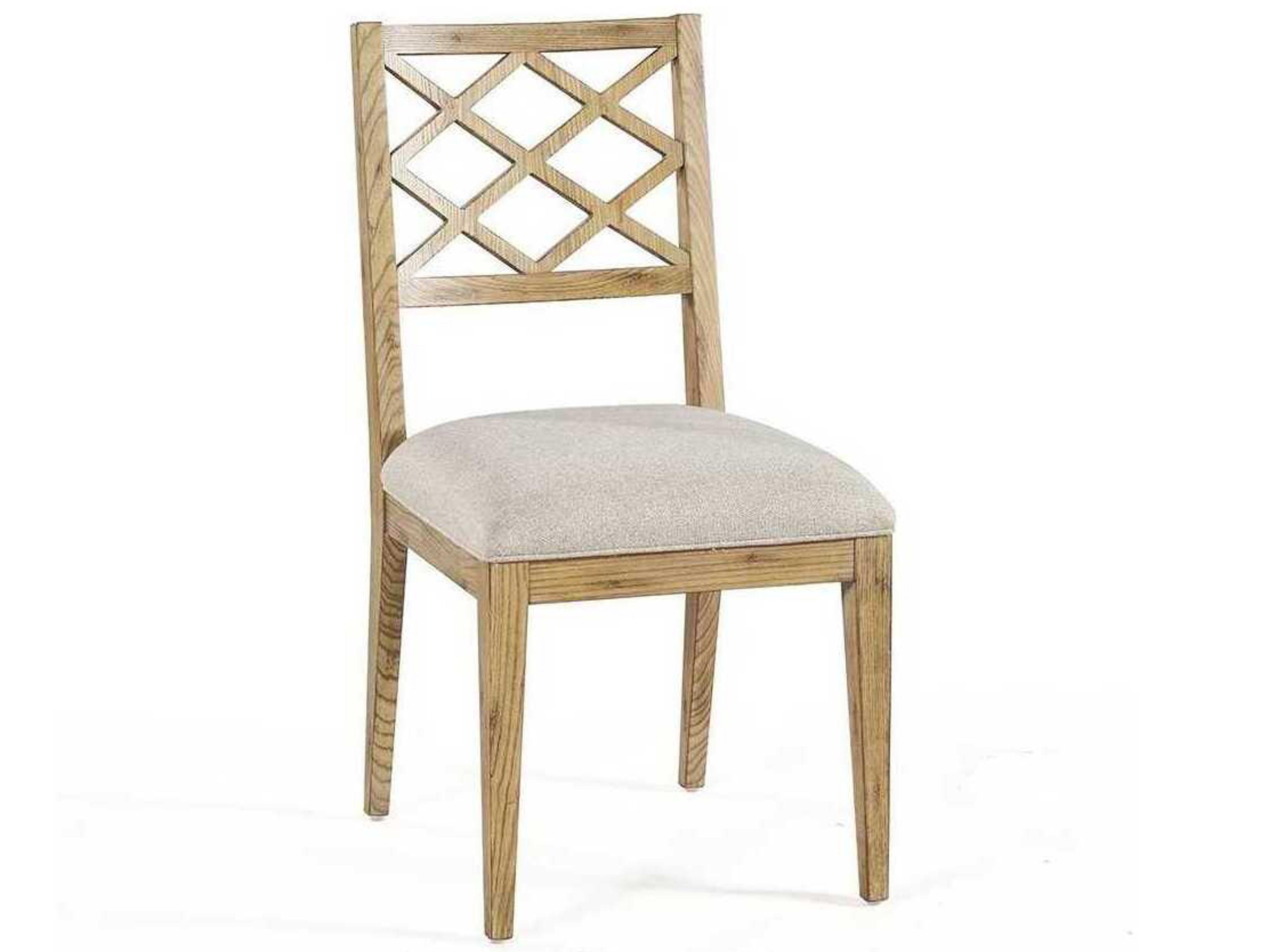 Oliver Home Diamond-II Beige Upholstered Armless Dining Chair