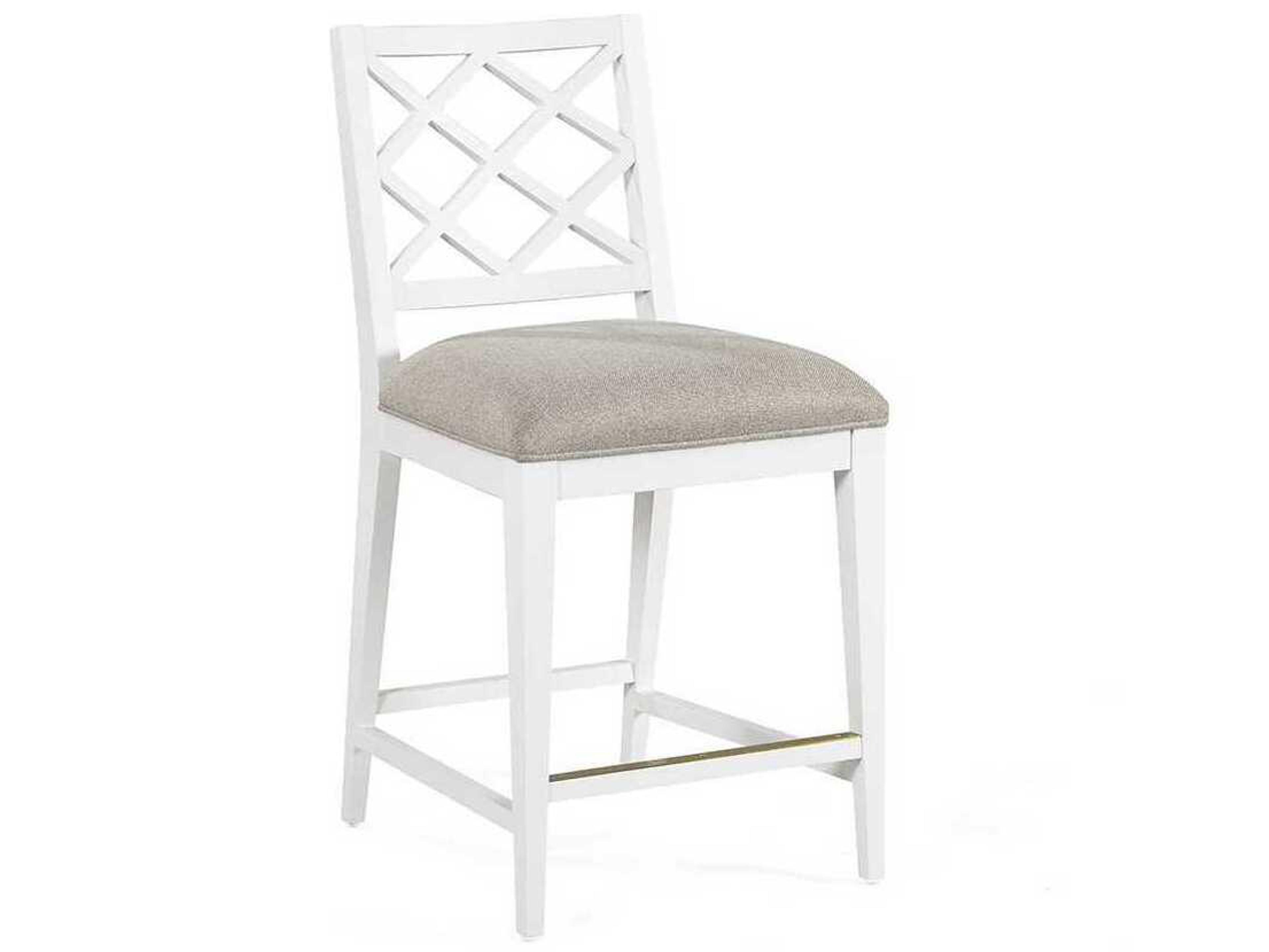 Oliver Home Diamond-II Ghost Upholstered Counter Stool