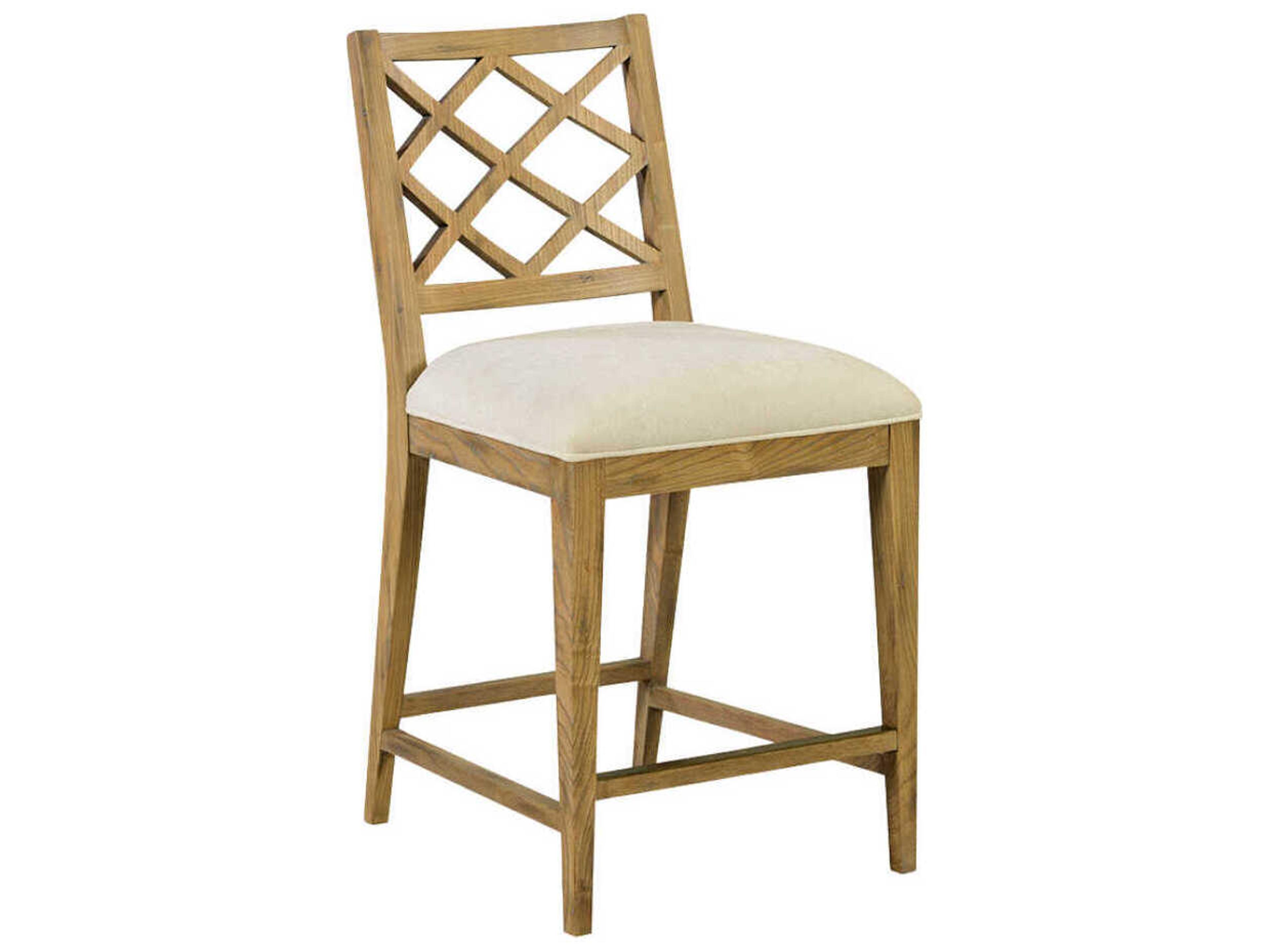 Oliver Home Diamond-II Oatmeal Upholstered Counter Stool