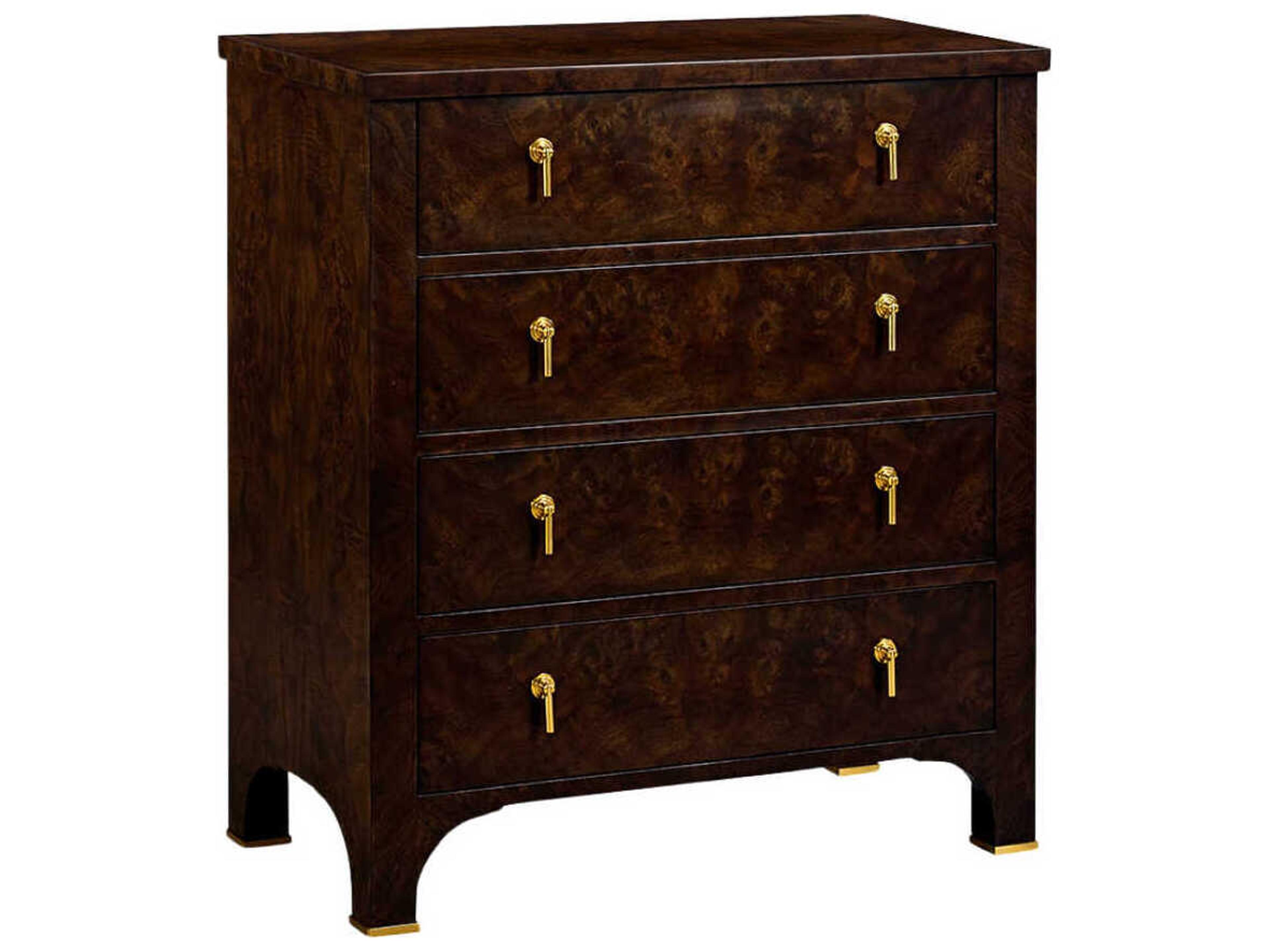 Oliver Home Hallmark Walnut Burl Brown Wood Accent Chest