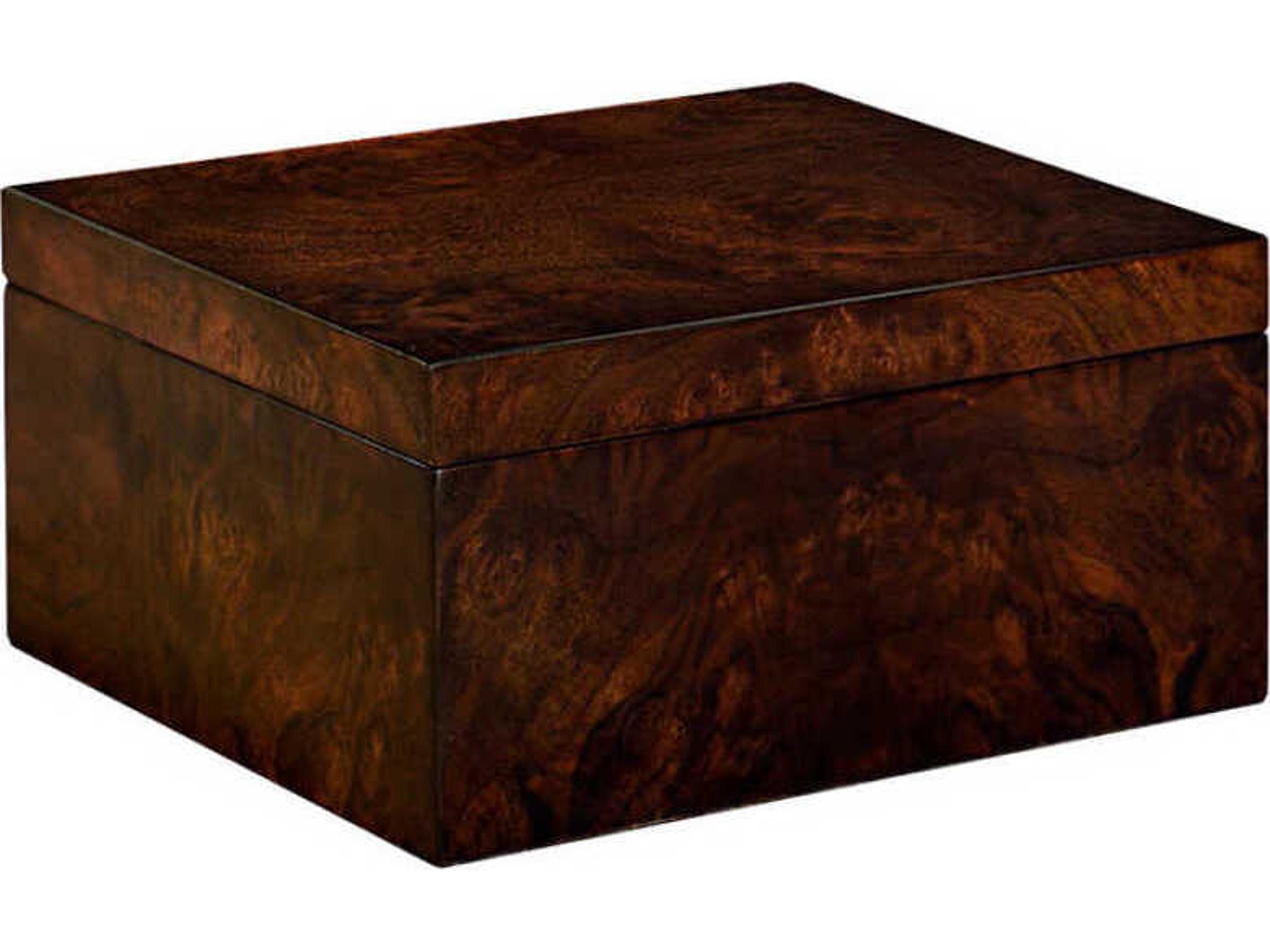 Oliver Home Burl Walnut Storage Box