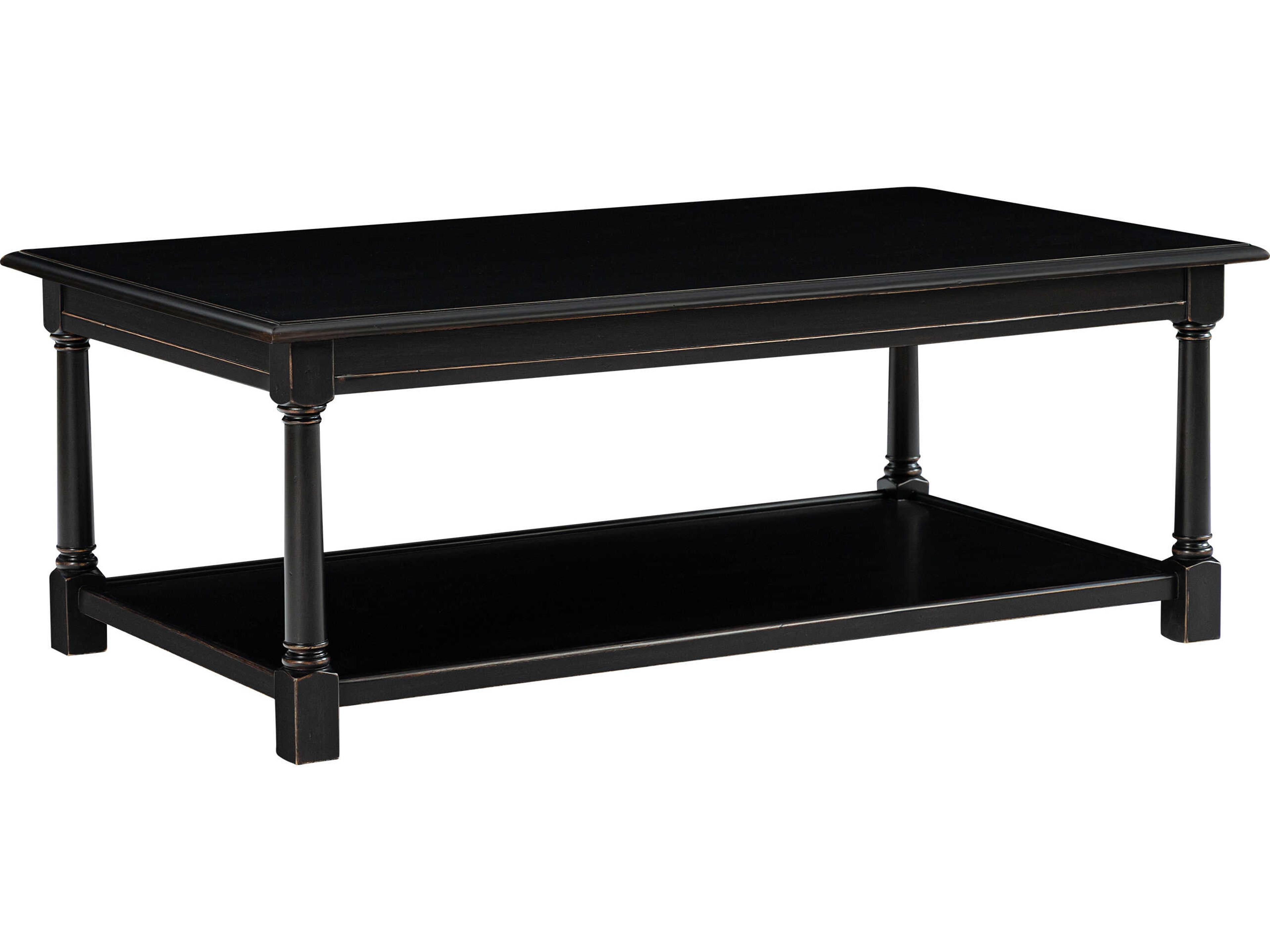 Oliver Home Diana Rectangular Wood Ebony Coffee Table