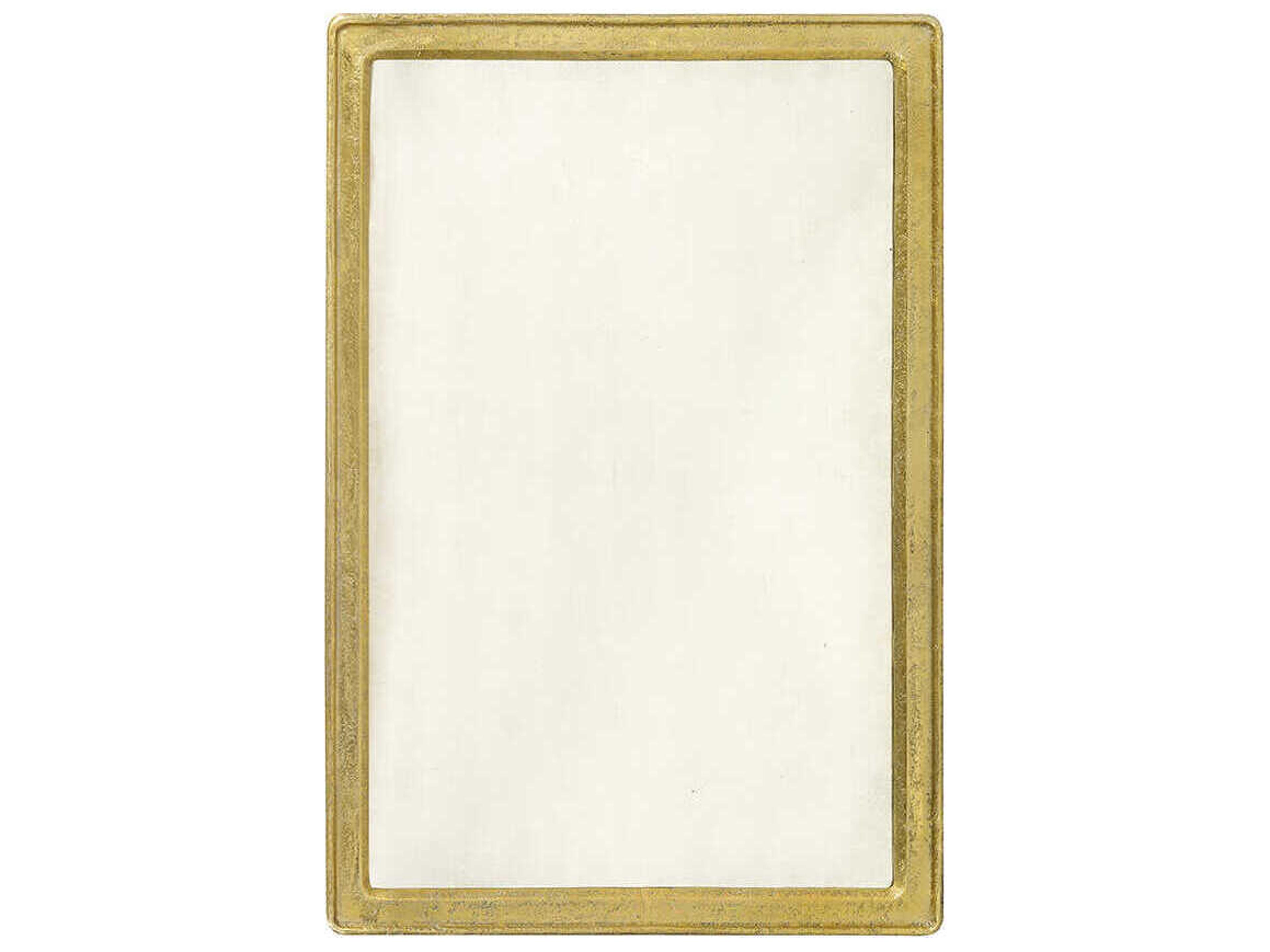 Oliver Home Triumph Burnished Brass Rectangular Wall Mirror