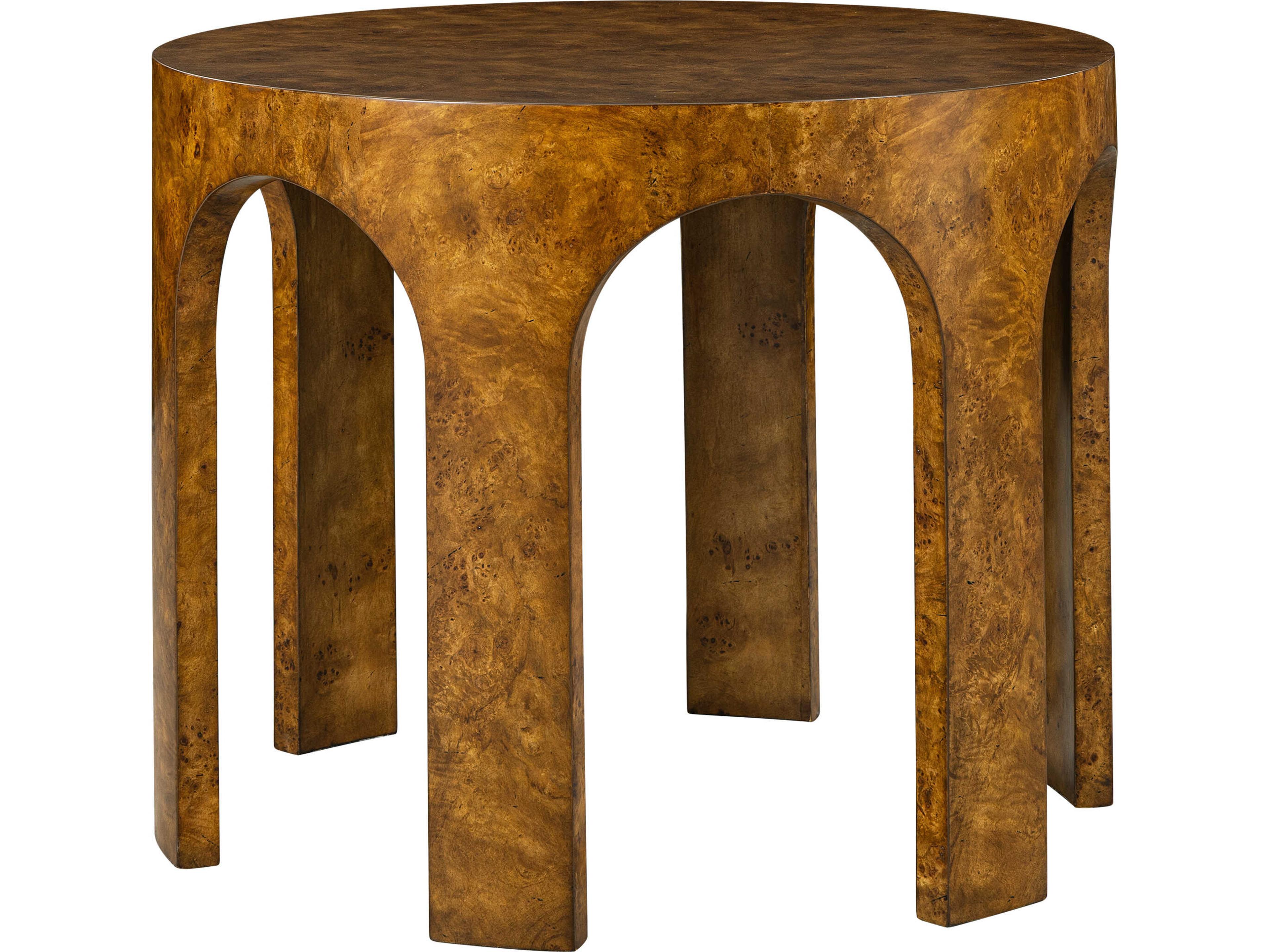 Oliver Home Center Round Wood Rustic Burl Coffee Table