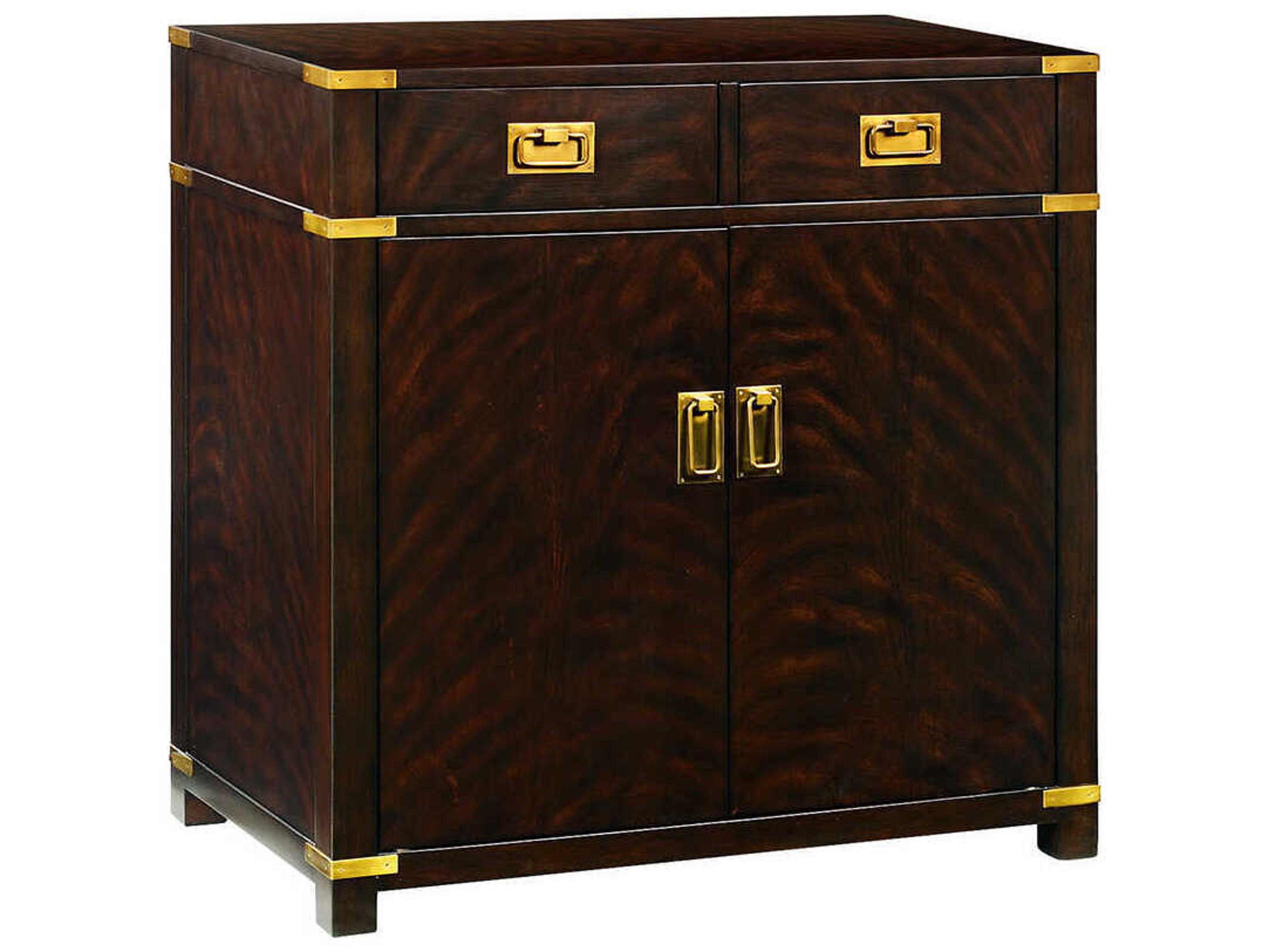 Oliver Home Campaign-II Syrup Brown Mahogany Wood Accent Chest