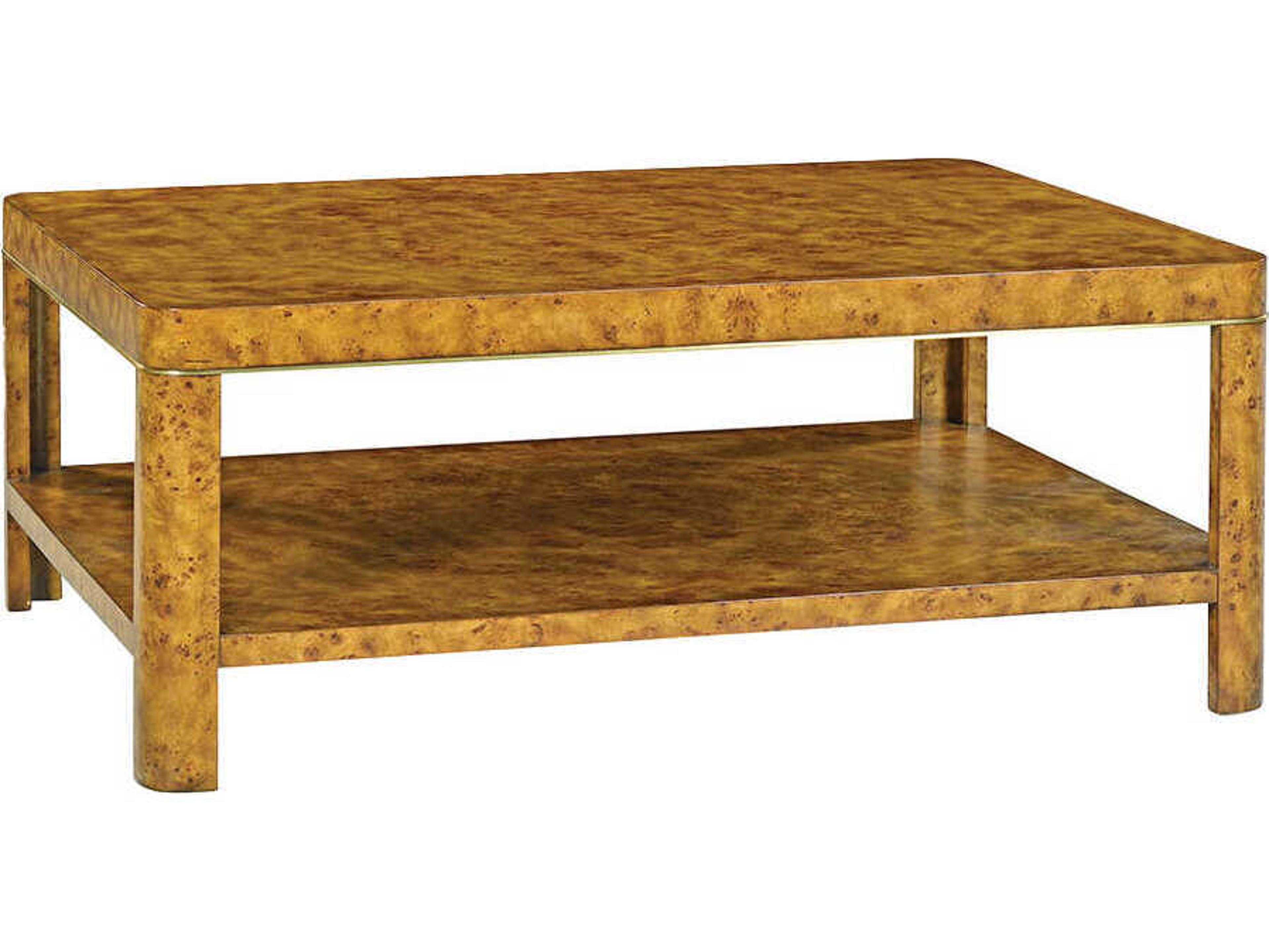 Oliver Home Cordova Rectangular Wood Rustic Burl Coffee Table