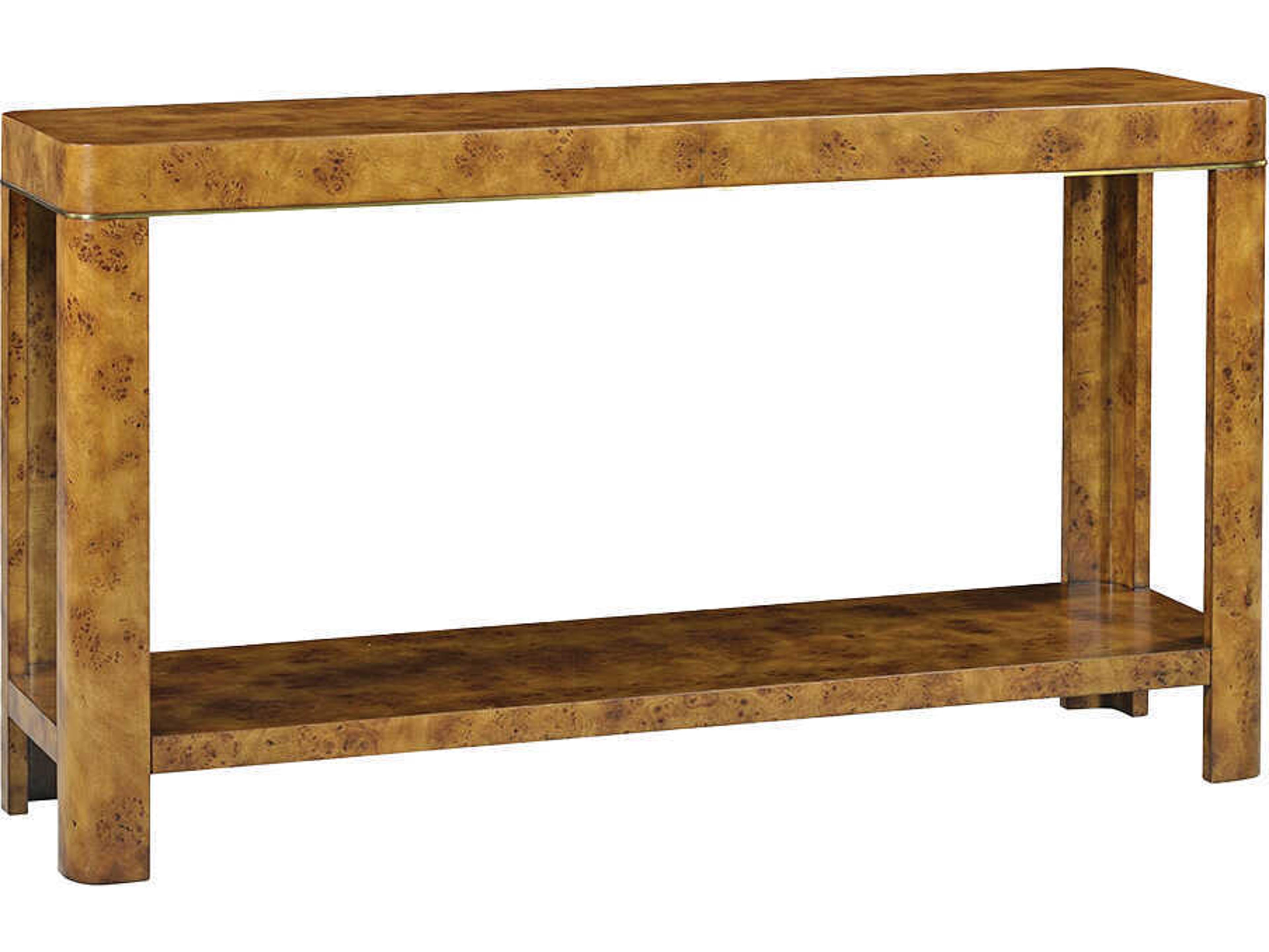 Oliver Home Cordova Rectangular Wood Rustic Burl Console Table