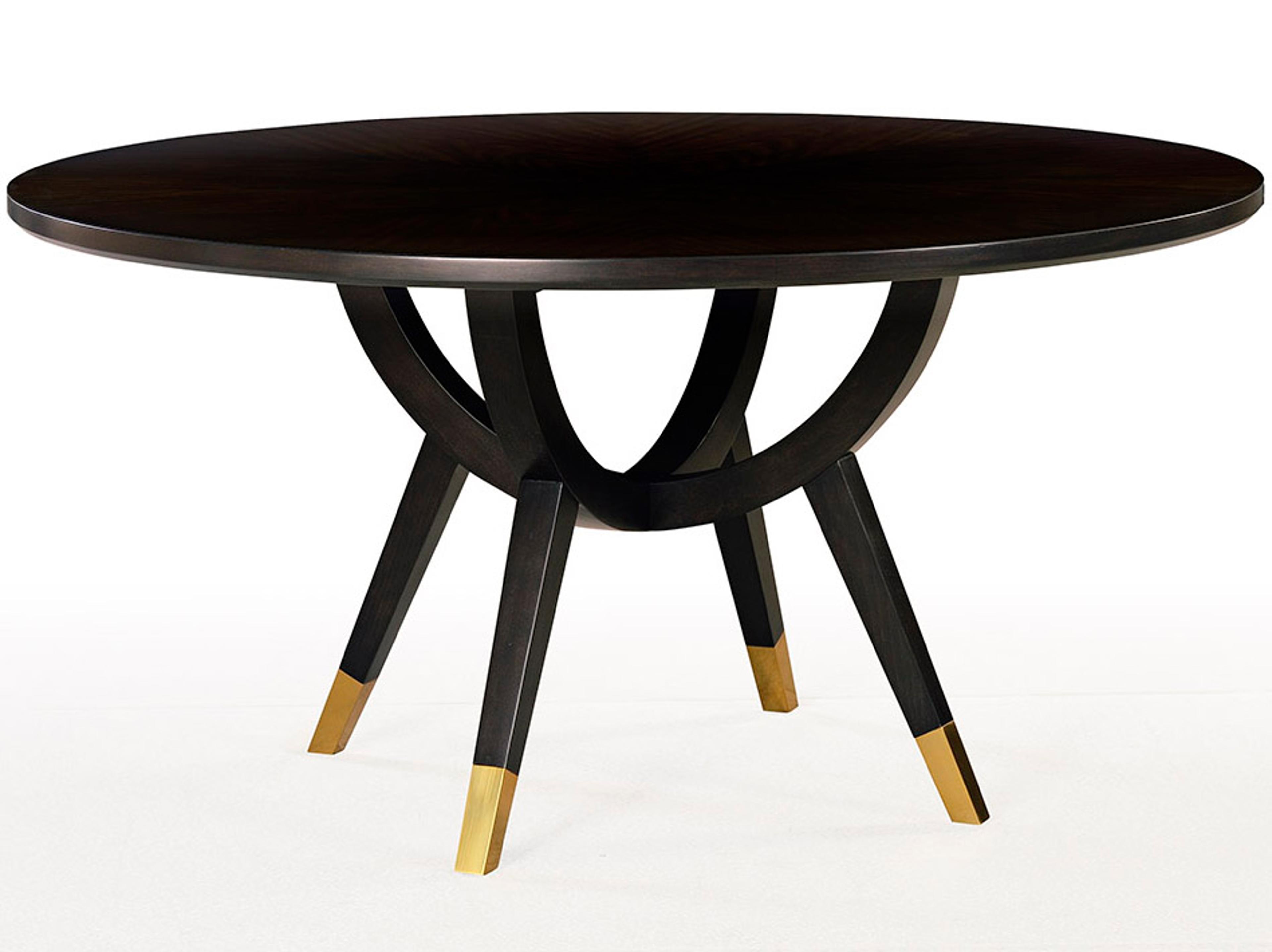 Oliver Home Thomas Round Wood Espresso Dining Table