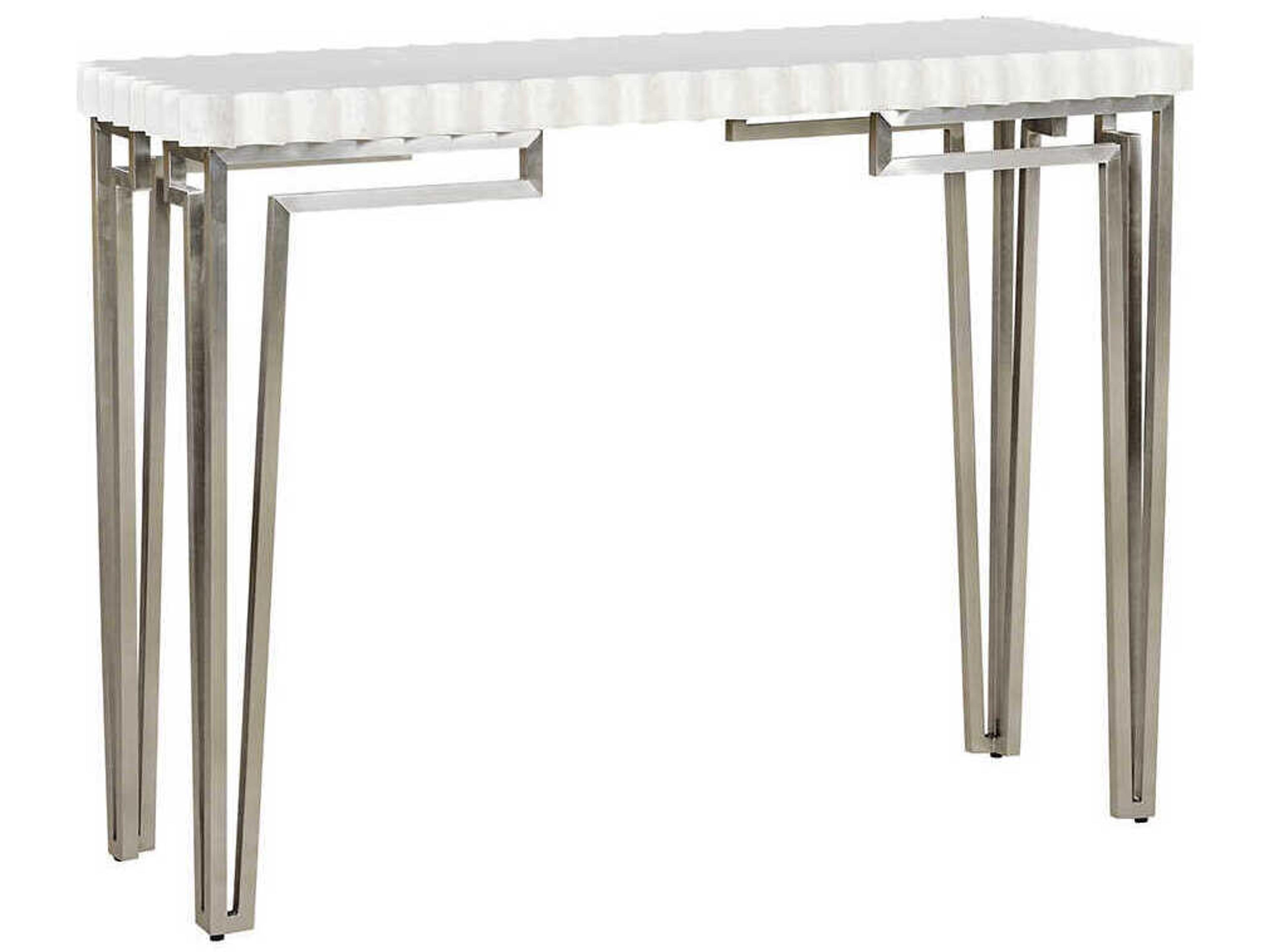 Oliver Home Capiz Rectangular Ghost Console Table