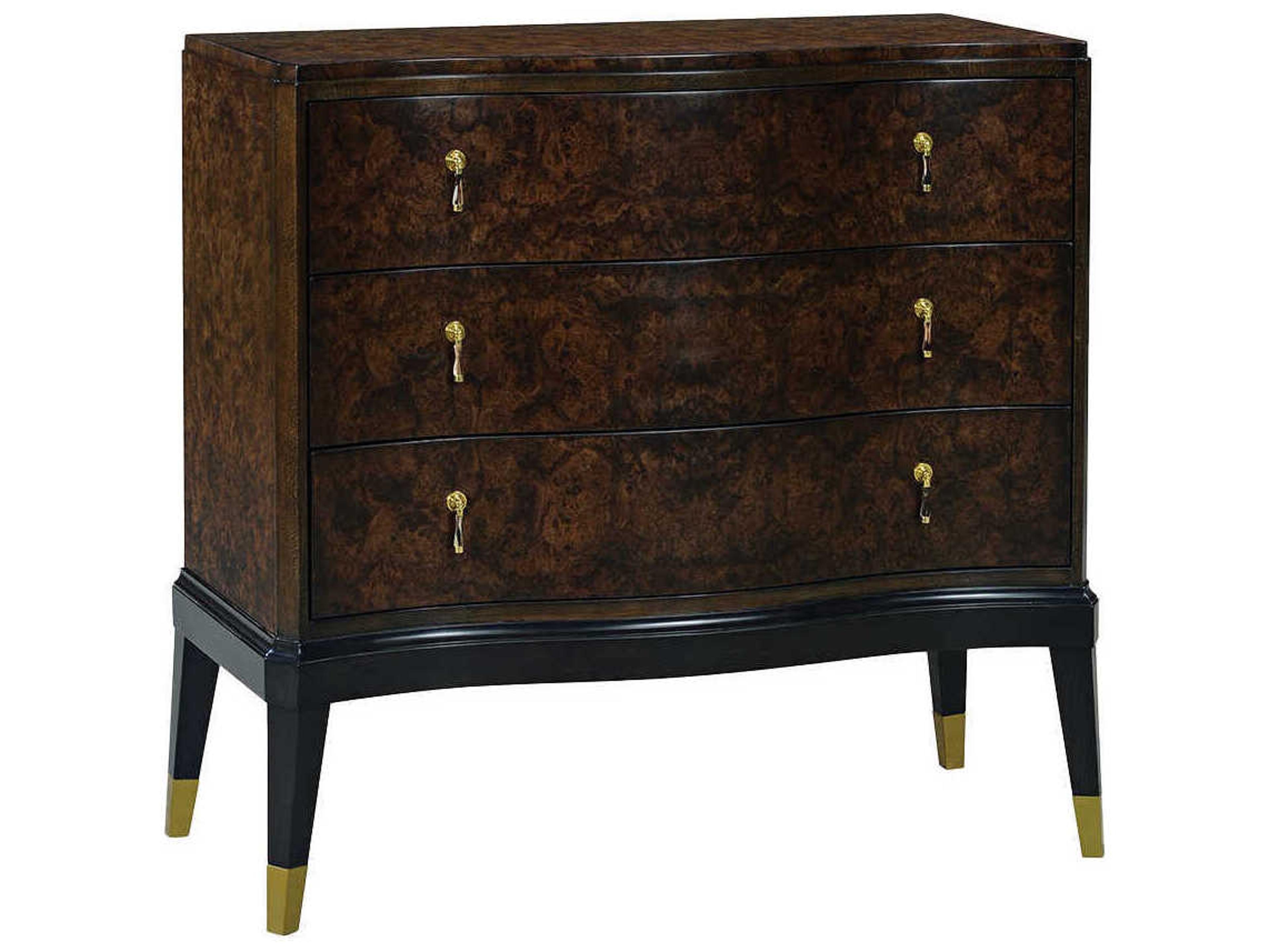 Oliver Home Lafayette Walnut Burl Brown Burlwood Accent Chest