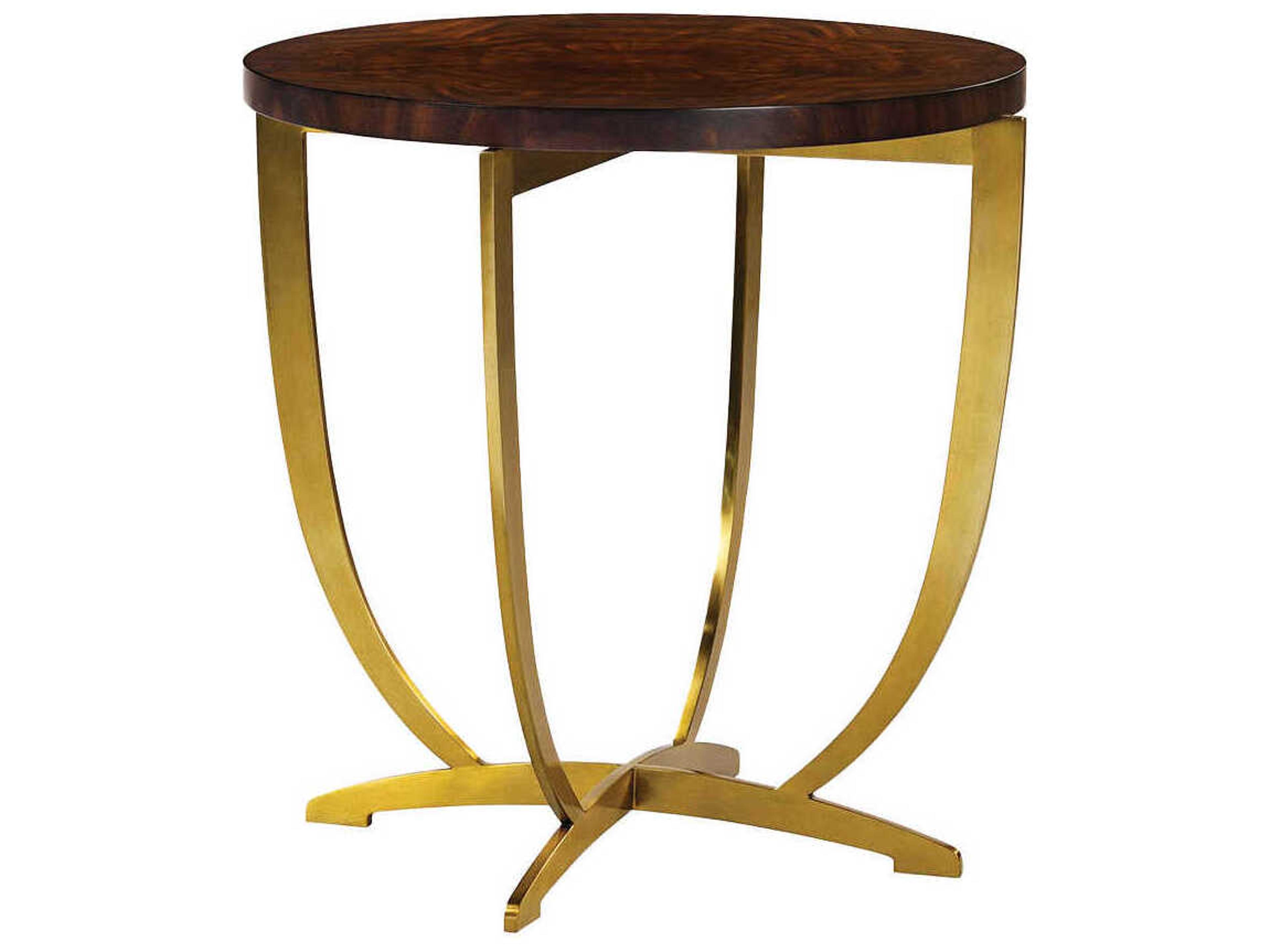 Oliver Home Park Round Wood Syrup End Table