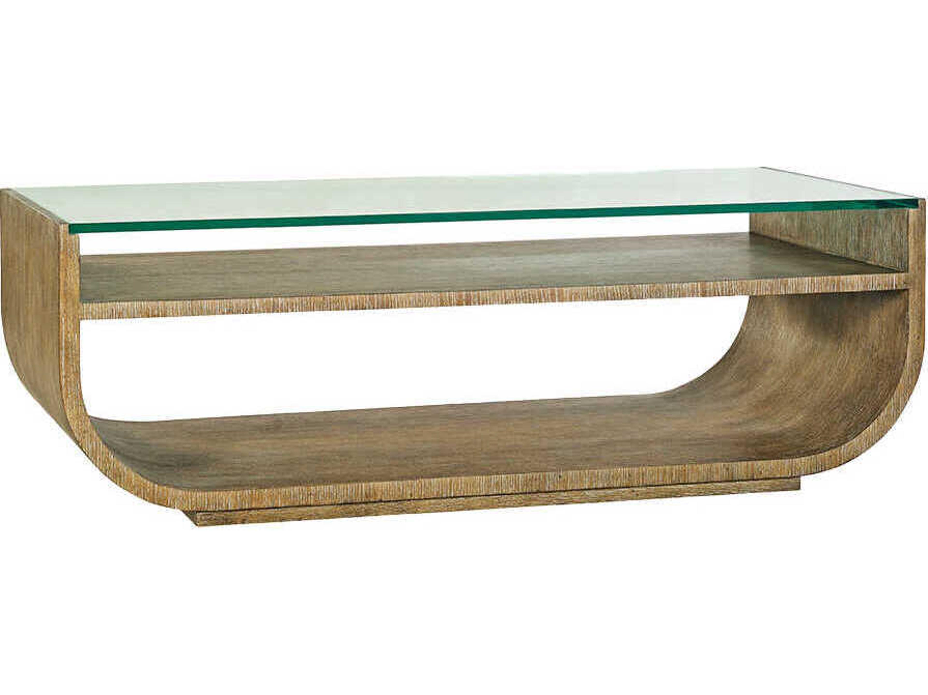 Oliver Home Soho Rectangular Glass Hampton Coffee Table