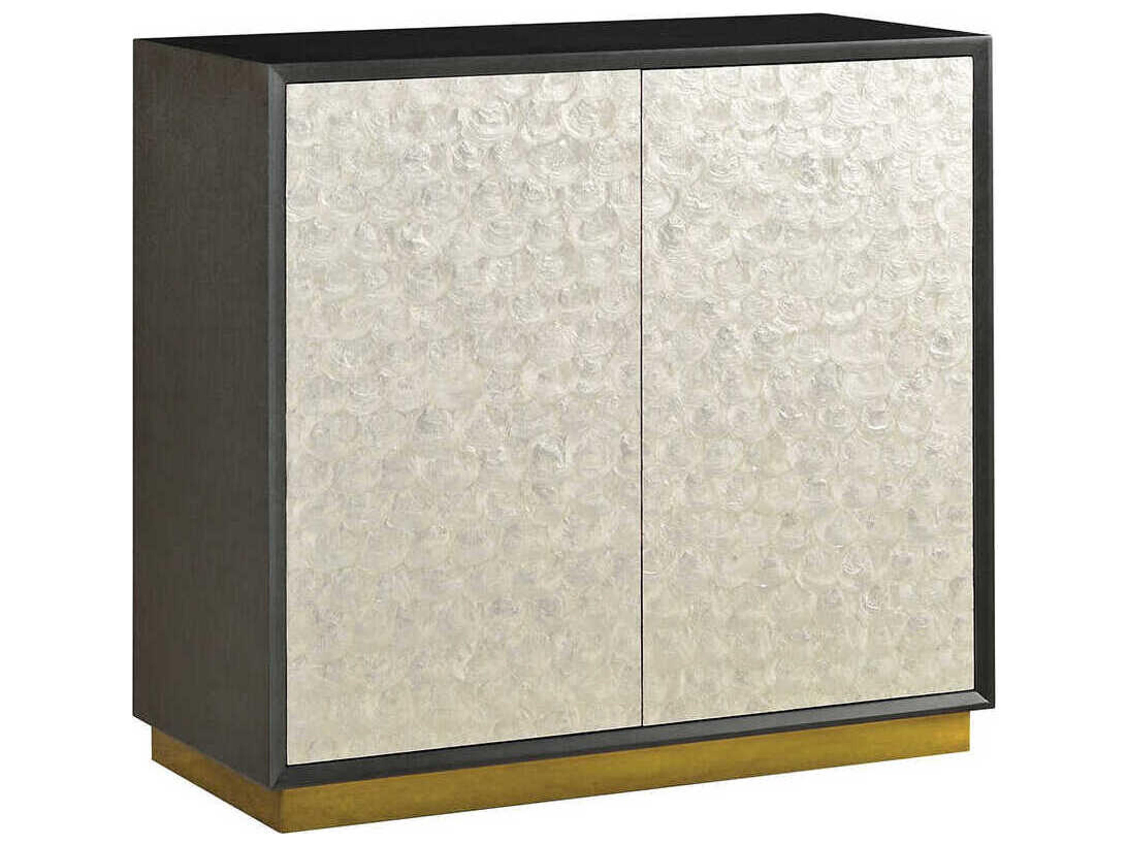 Oliver Home Capiz Acacia Wood Display Cabinet