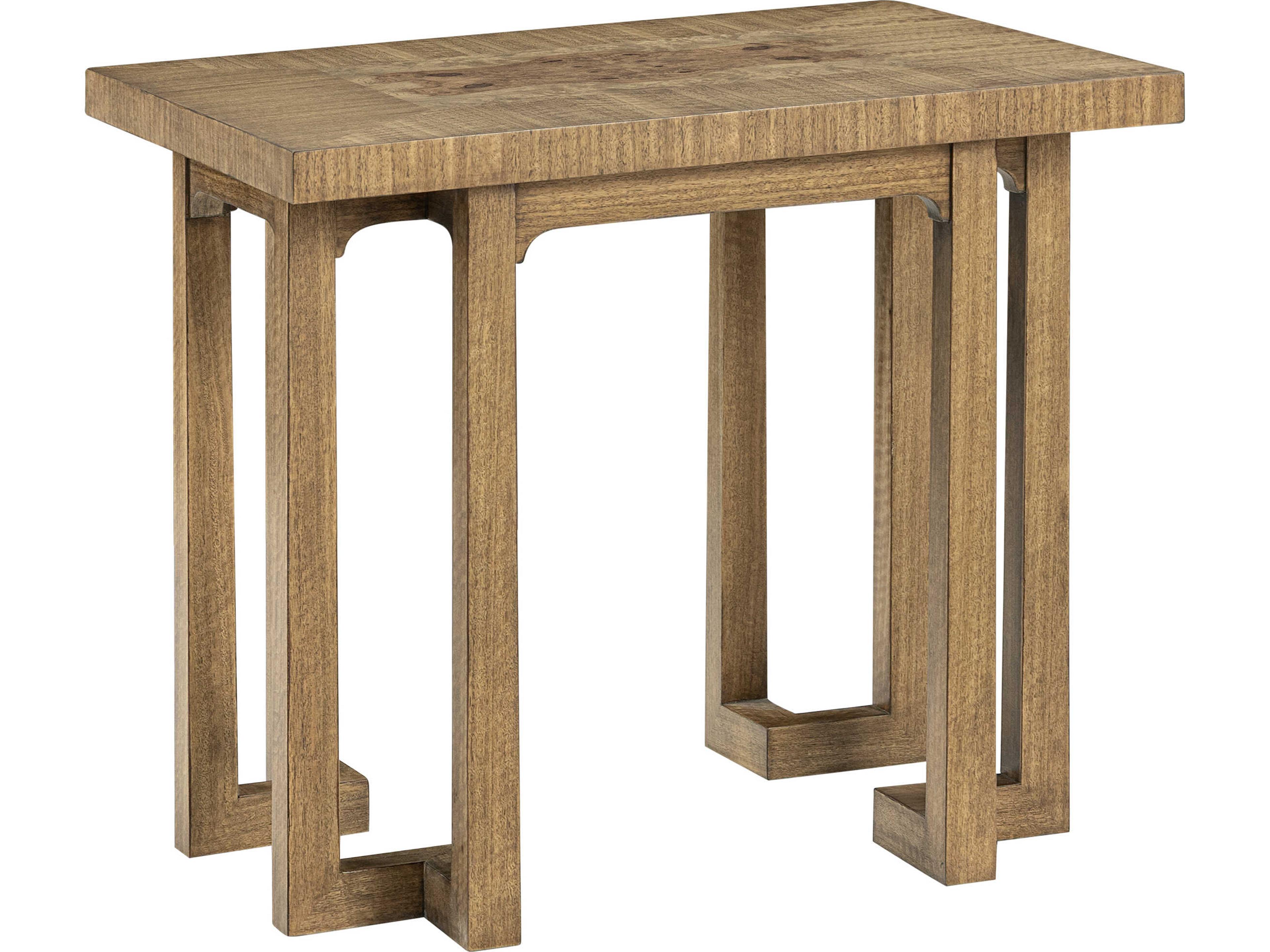Oliver Home Ben Brook Rectangular Wood Tawny End Table