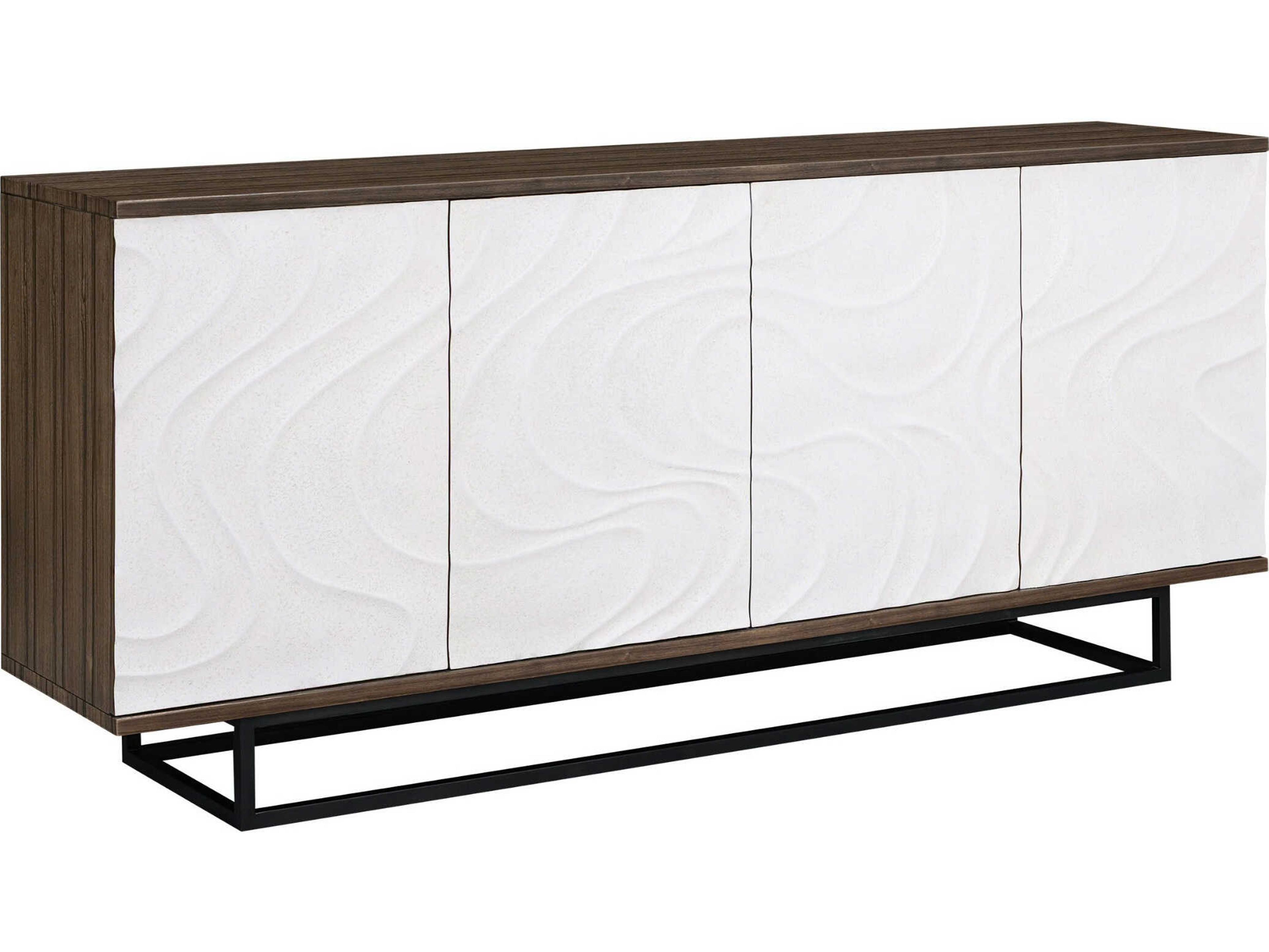 Oliver Home Dietrich 86" Pecan Sideboard