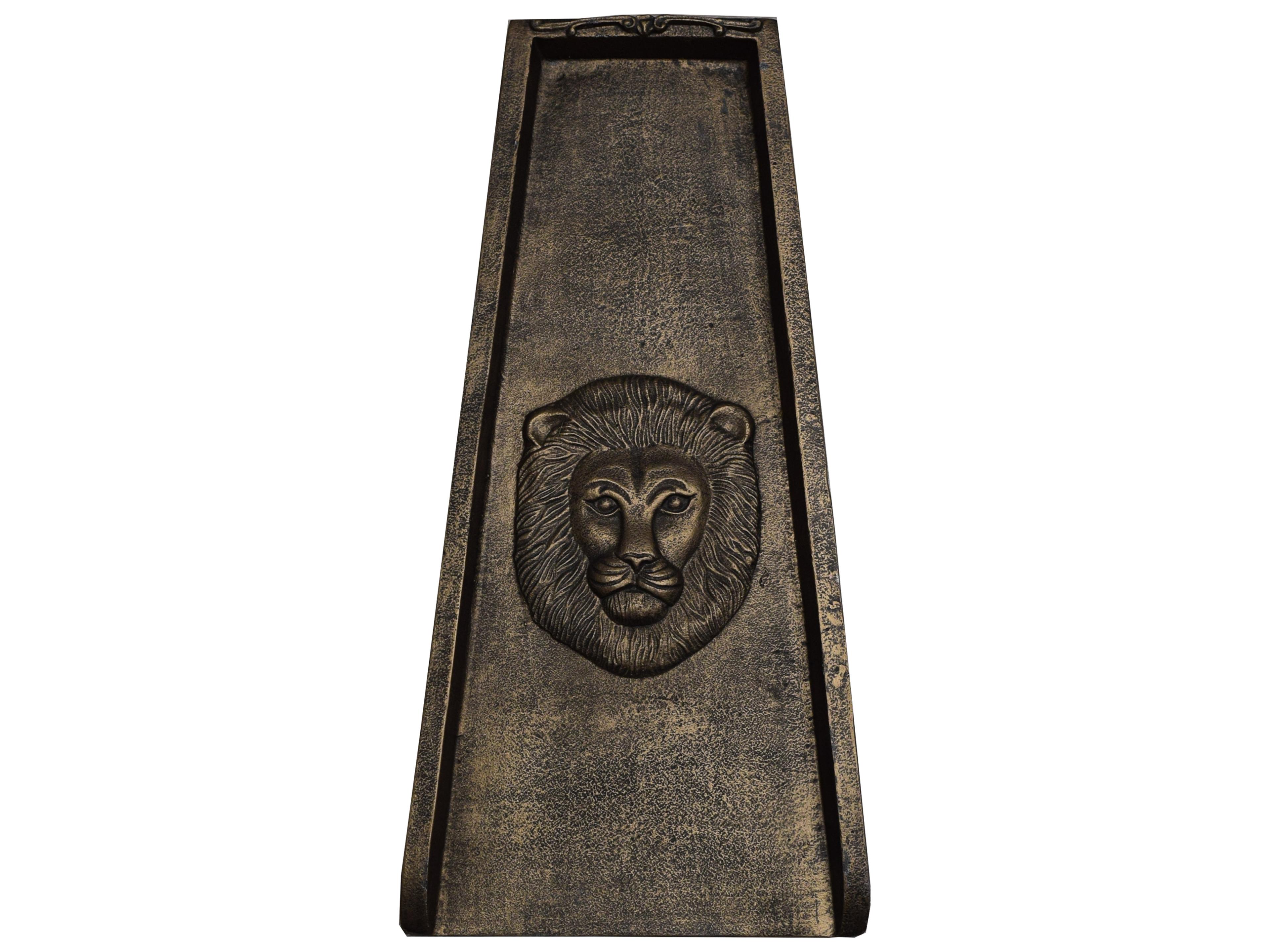 Oakland Living Bronze Lion Cast Aluminum Downspout Gutter 24'' Splash Block