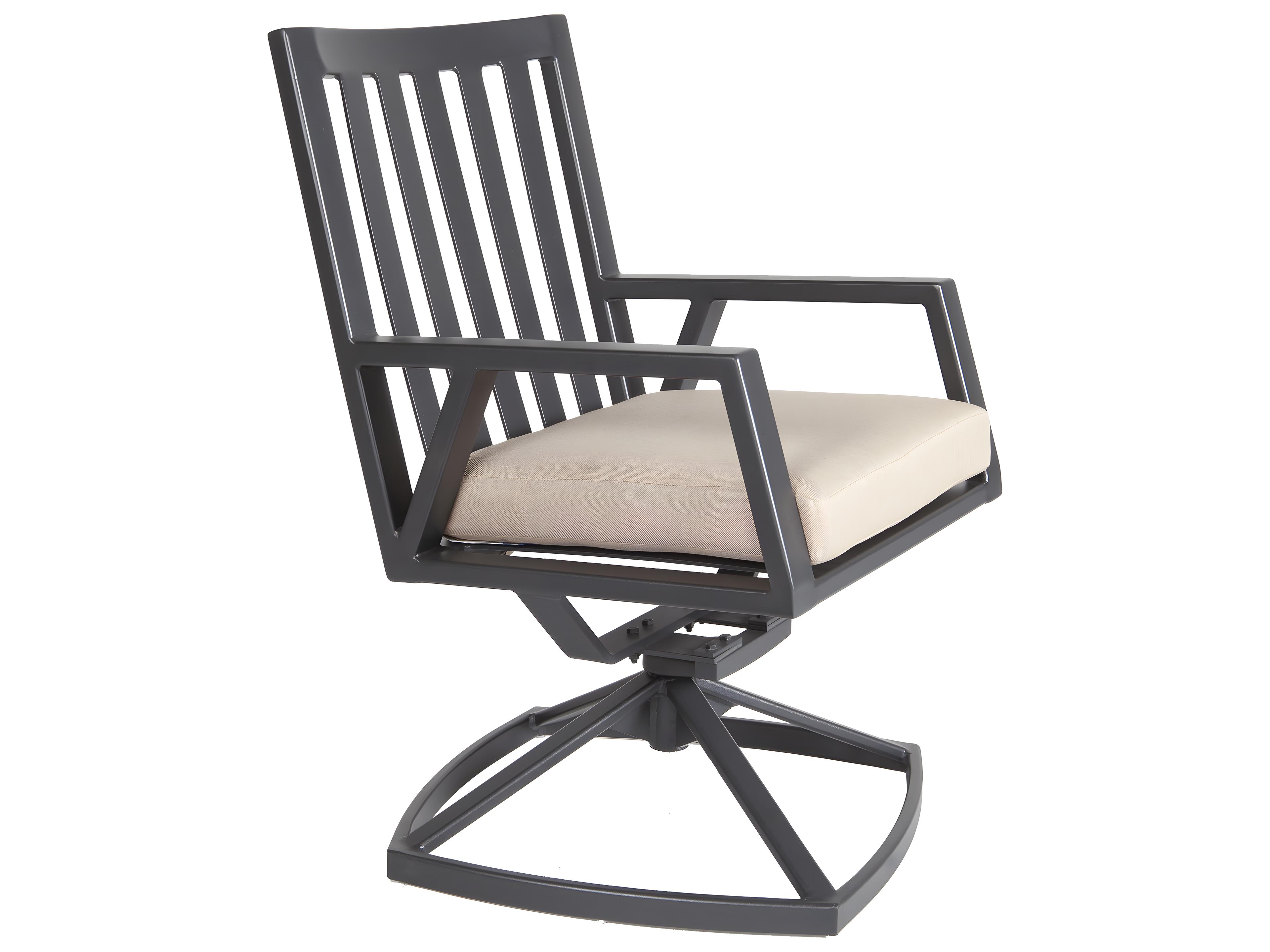 OW Lee Aris Aluminum Swivel Rocker Patio Dining Arm Chair