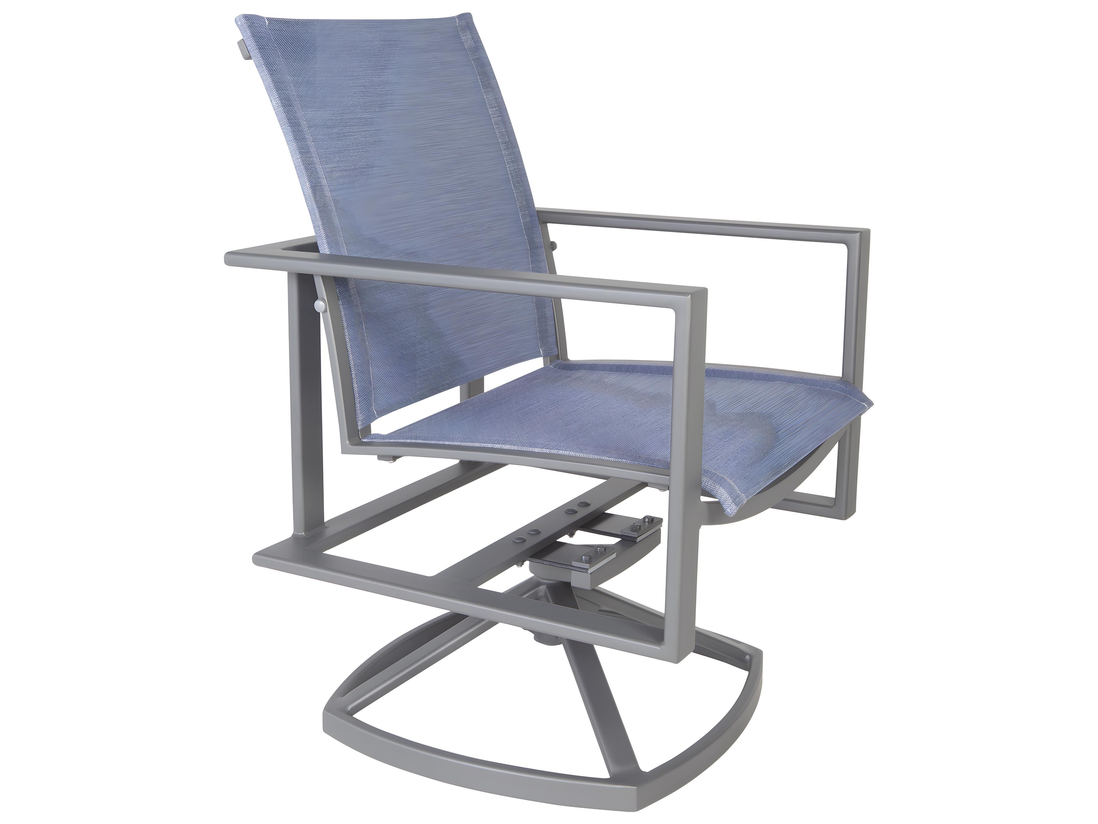 OW Lee Studio Sling Aluminum Swivel Rocker Outdoor Patio Dining Arm Chair