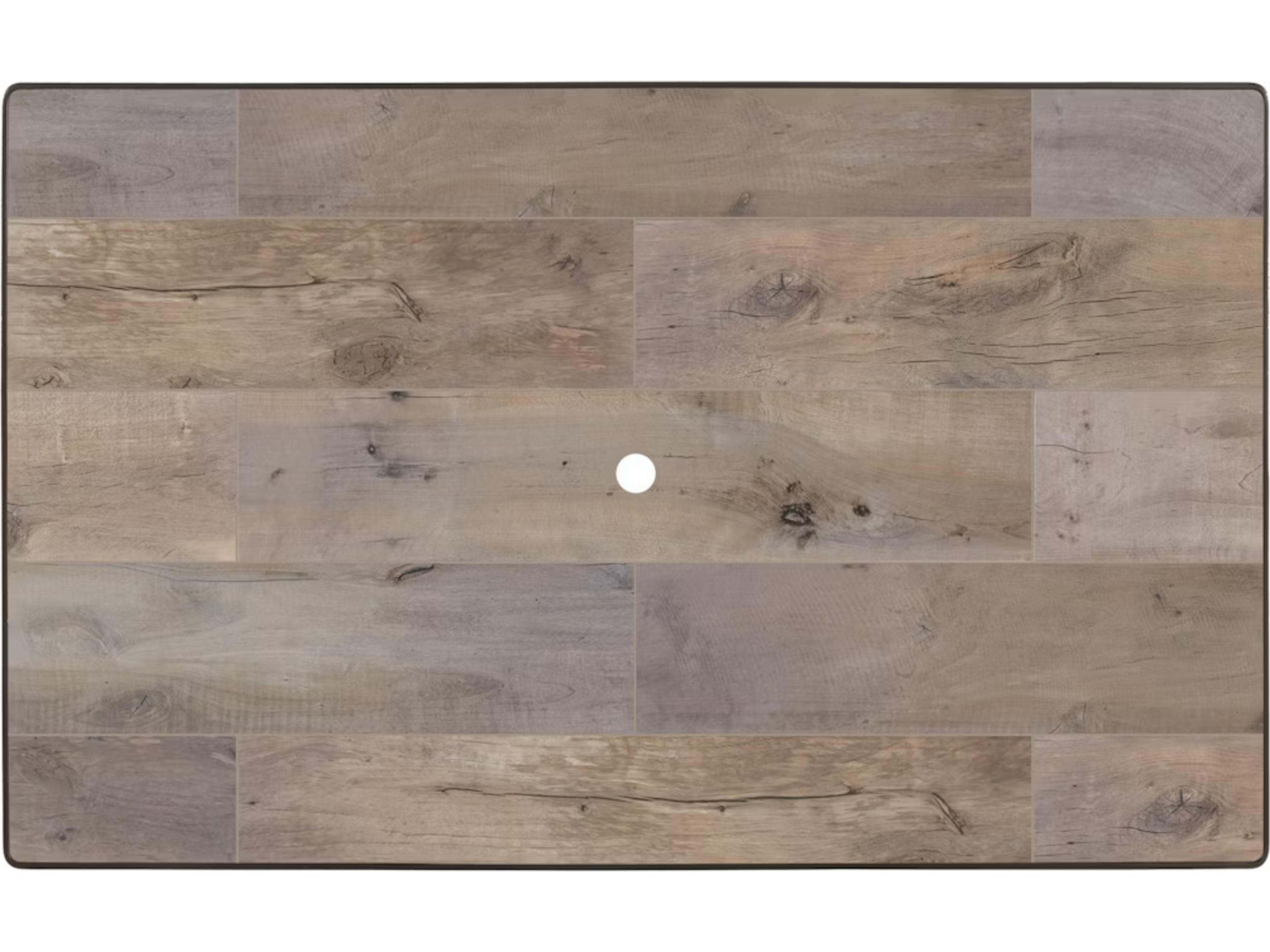 OW Lee Dakota Porcelain Rectangular Table Top Aluminum Rim & Umbrella Hole