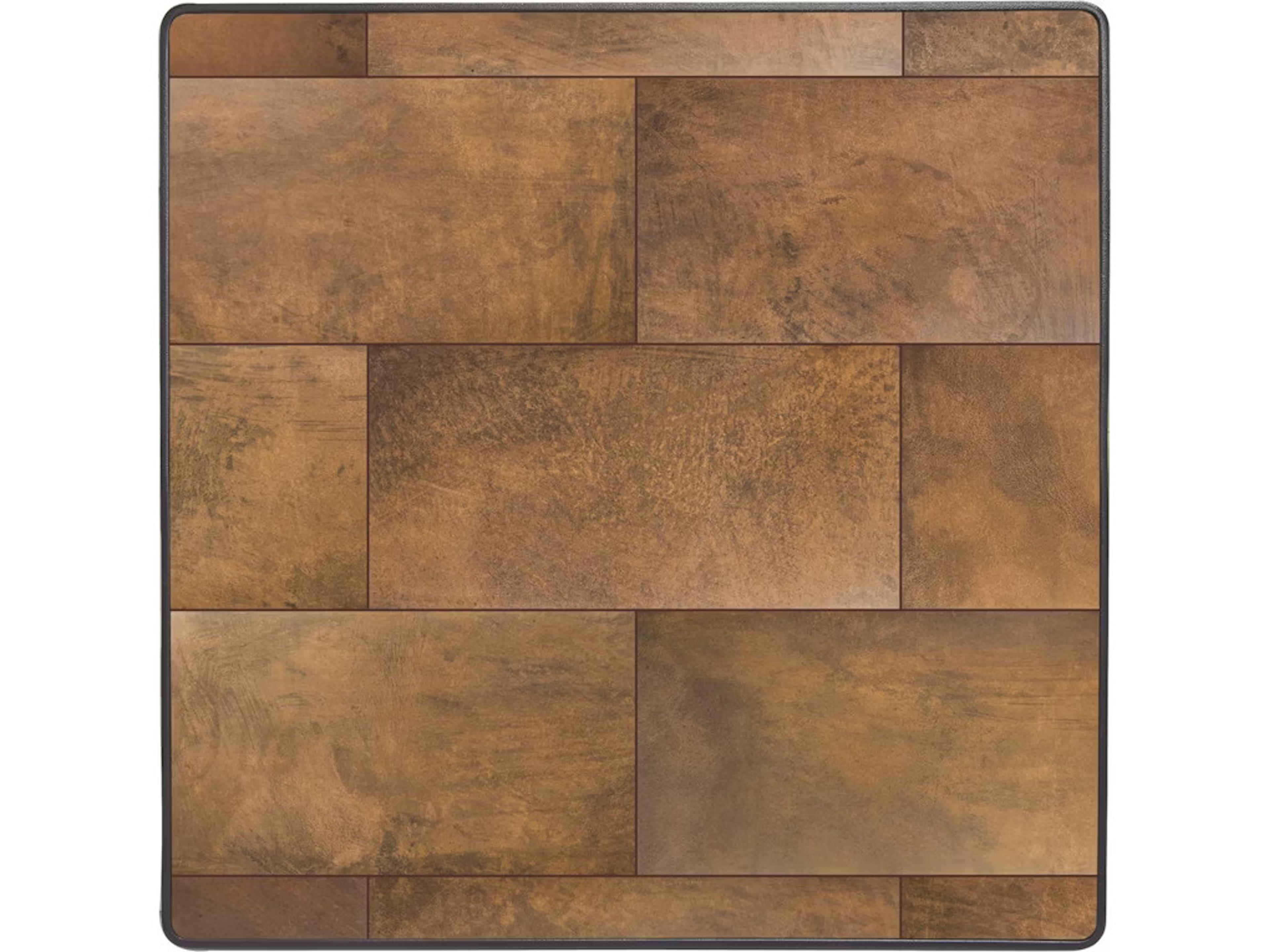 OW Lee City Porcelain Square Table Top with Aluminum Rim