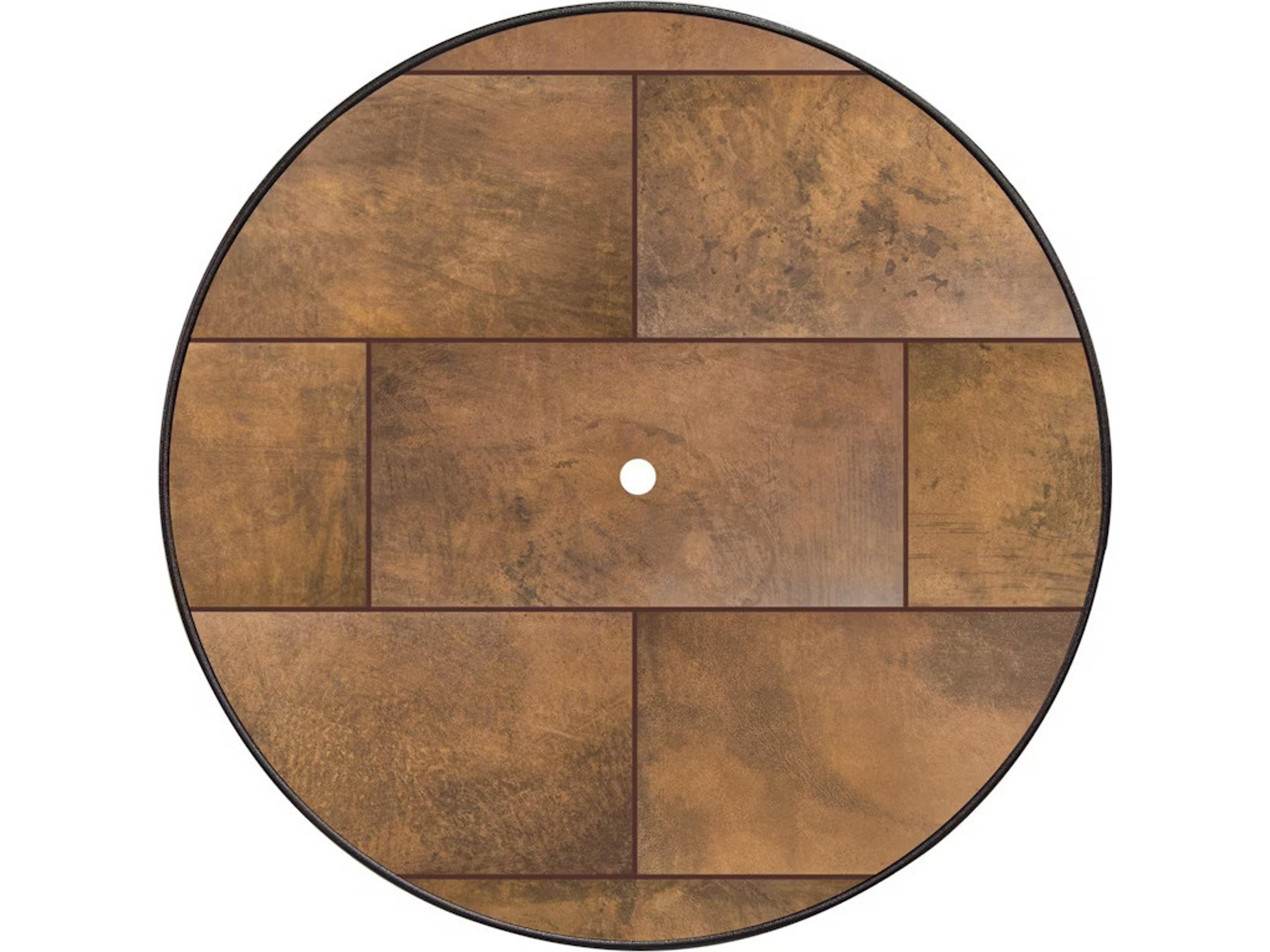 OW Lee City Porcelain Round Table Top with Aluminum Rim & Umbrella Hole