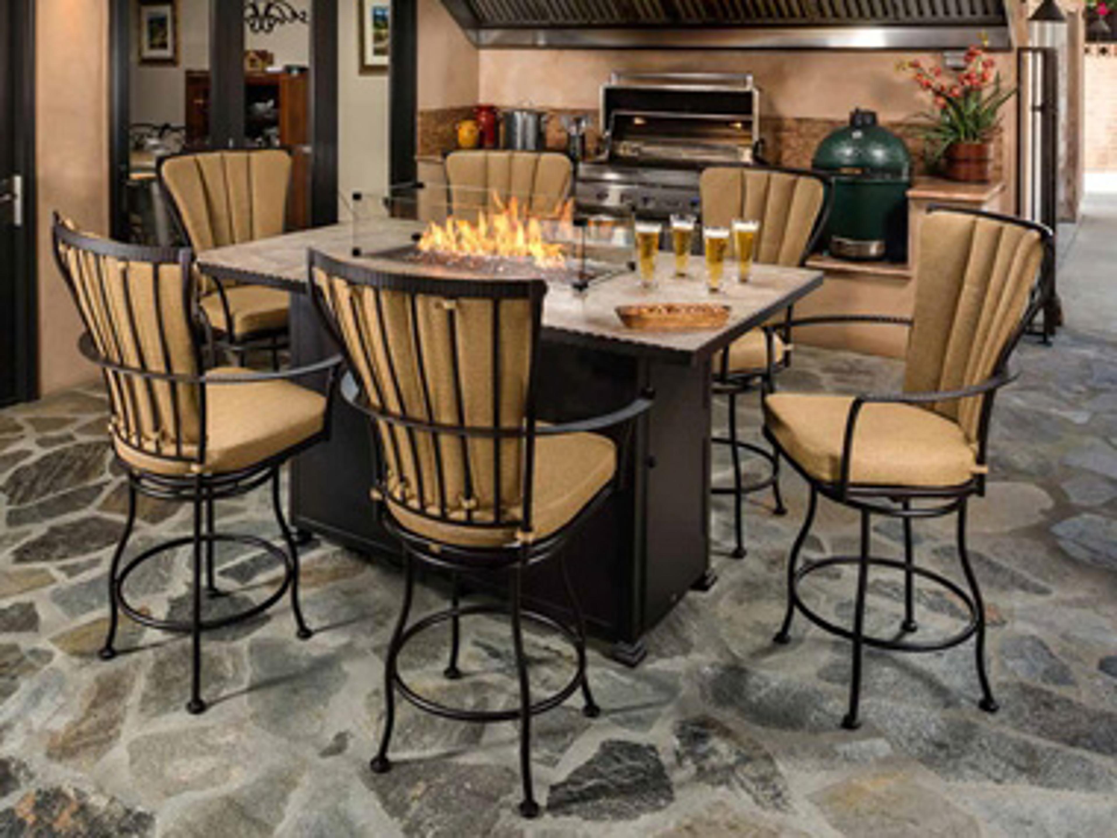 OW Lee Monterra Wrought Iron Counter Set