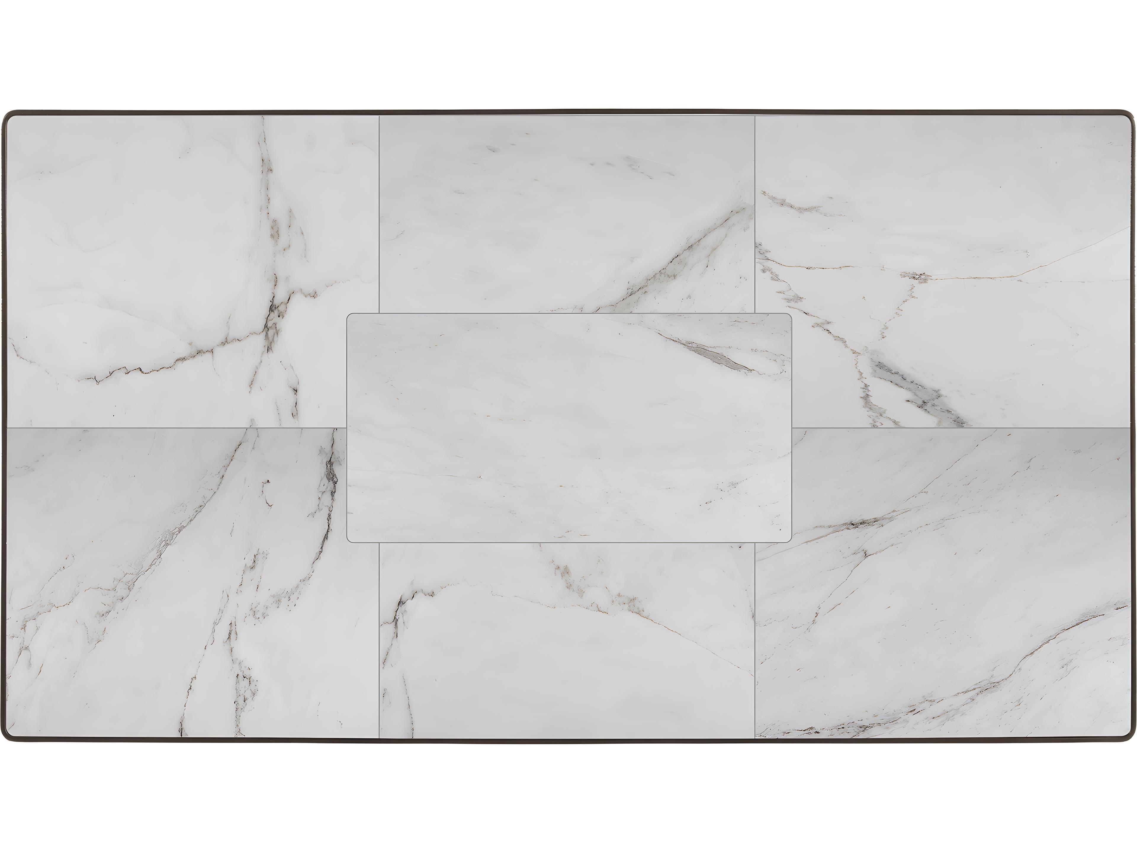 OW Lee Porcelain Rectangular Table Top with Umbrella Hole