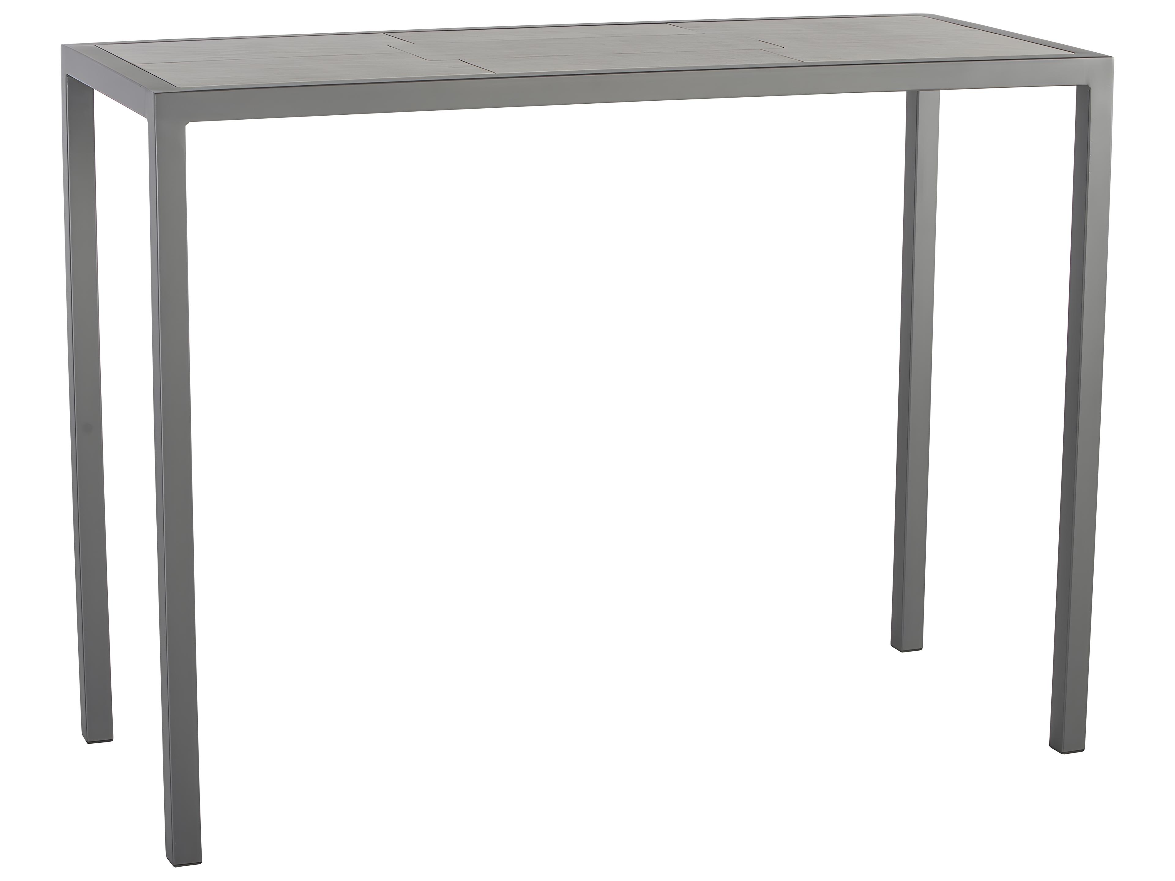OW Lee Quadra Wrought Iron Rectangular Outdoor Counter Table