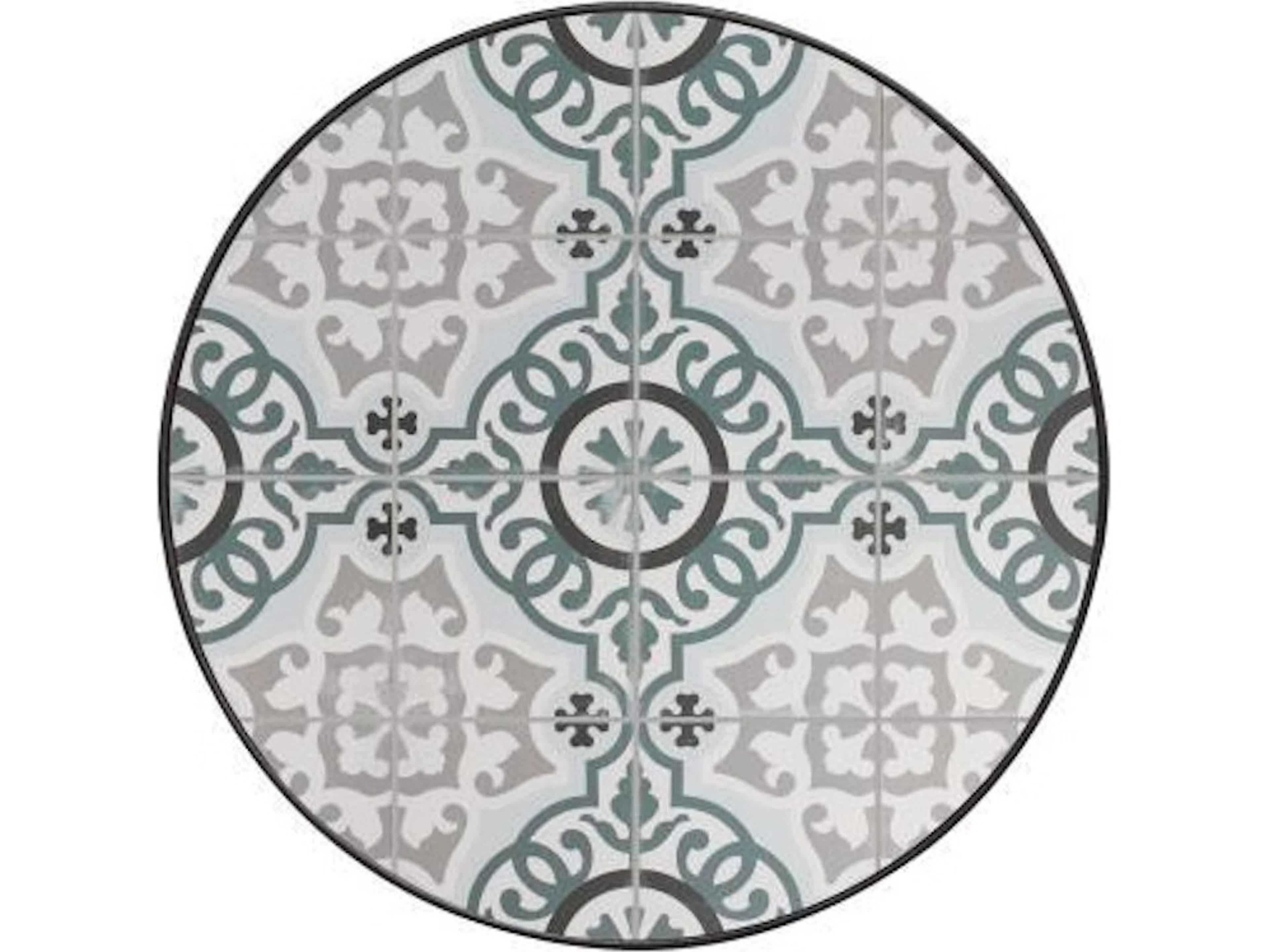 OW Lee Valencia Porcelain Round Table Top with Aluminum Rim