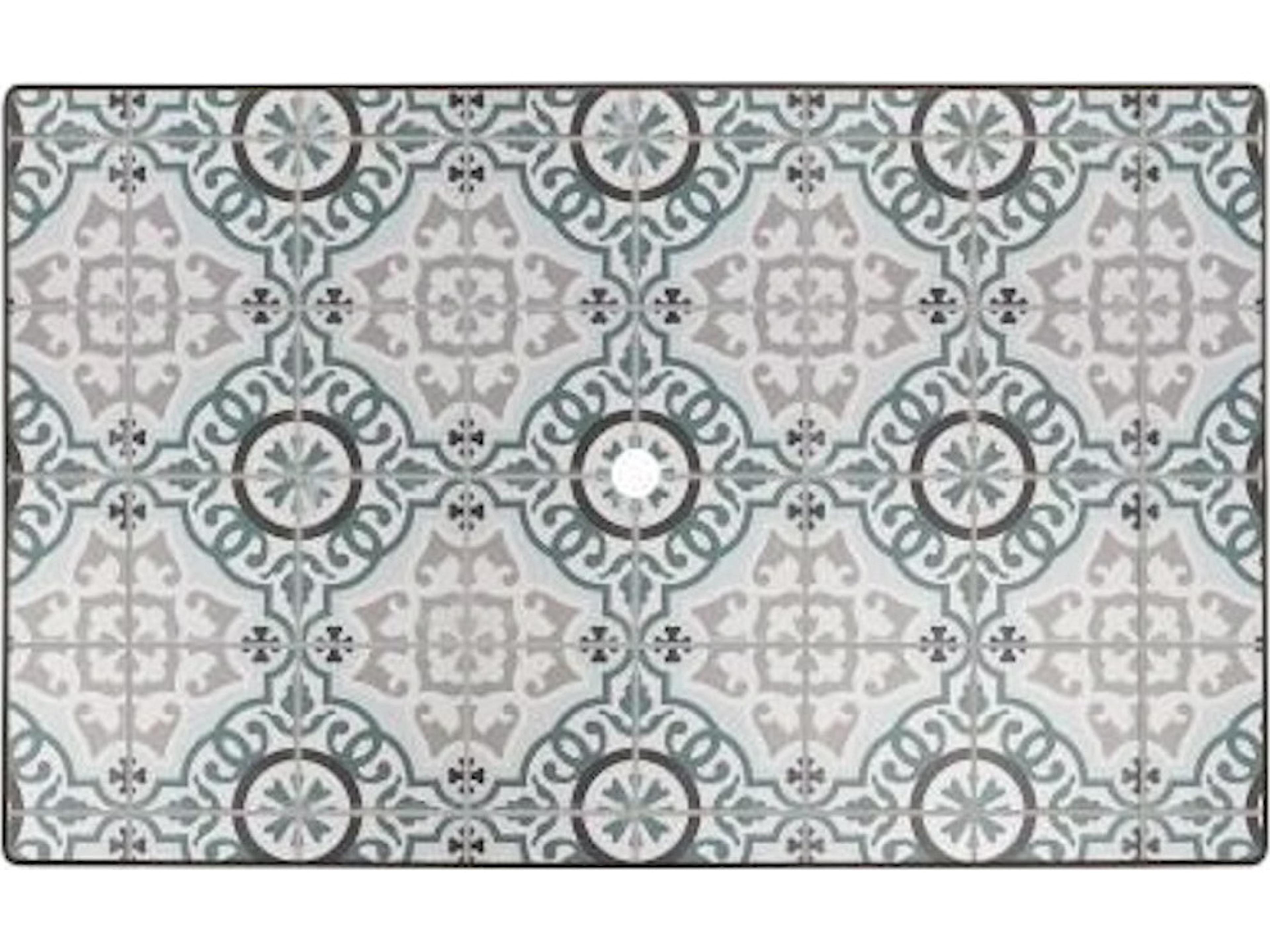 OW Lee Valencia Porcelain Rectangular Table Top with Aluminum Rim & Umbrella Hole