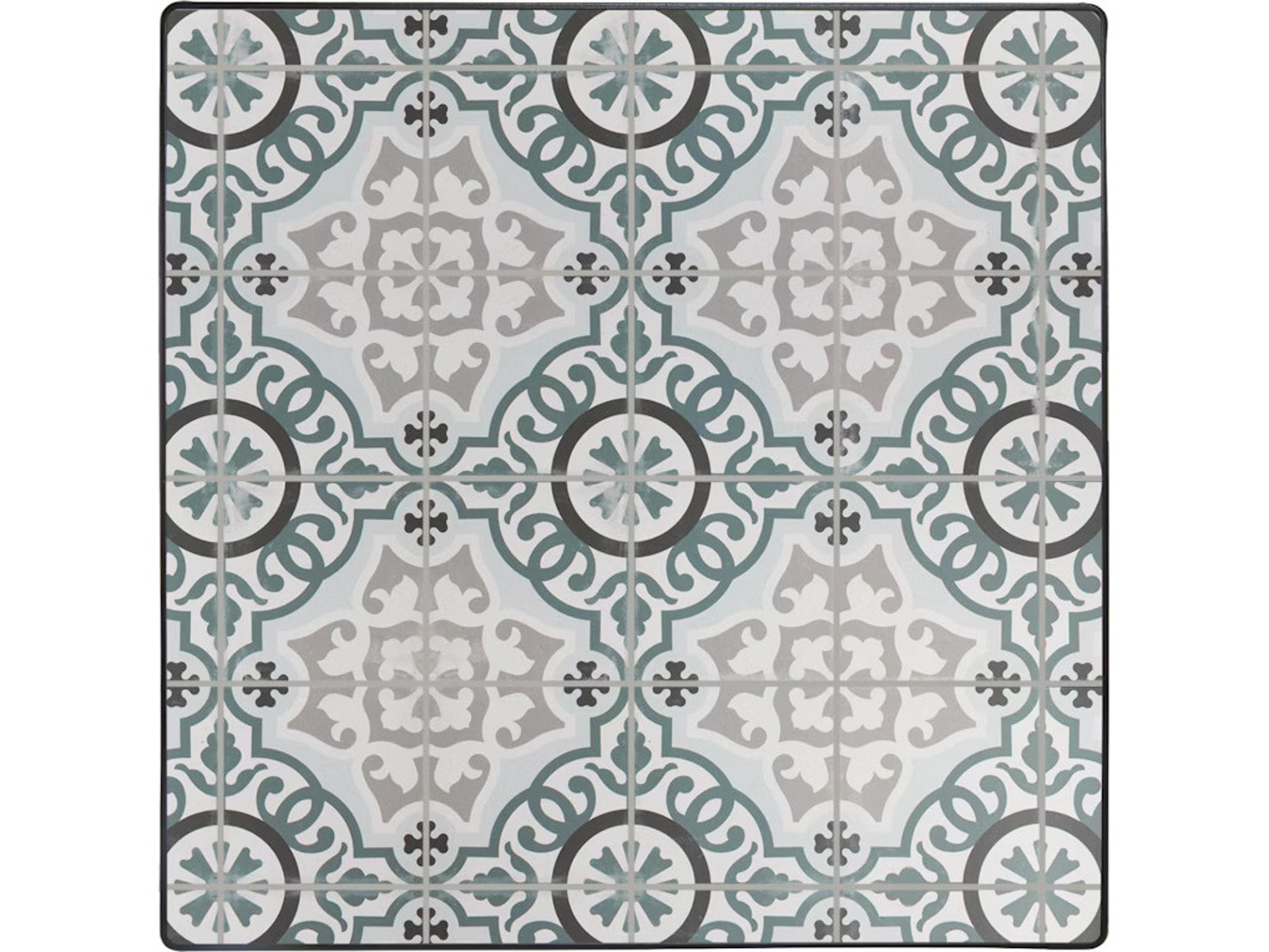 OW Lee Valencia Porcelain Square Table Top with Aluminum Rim