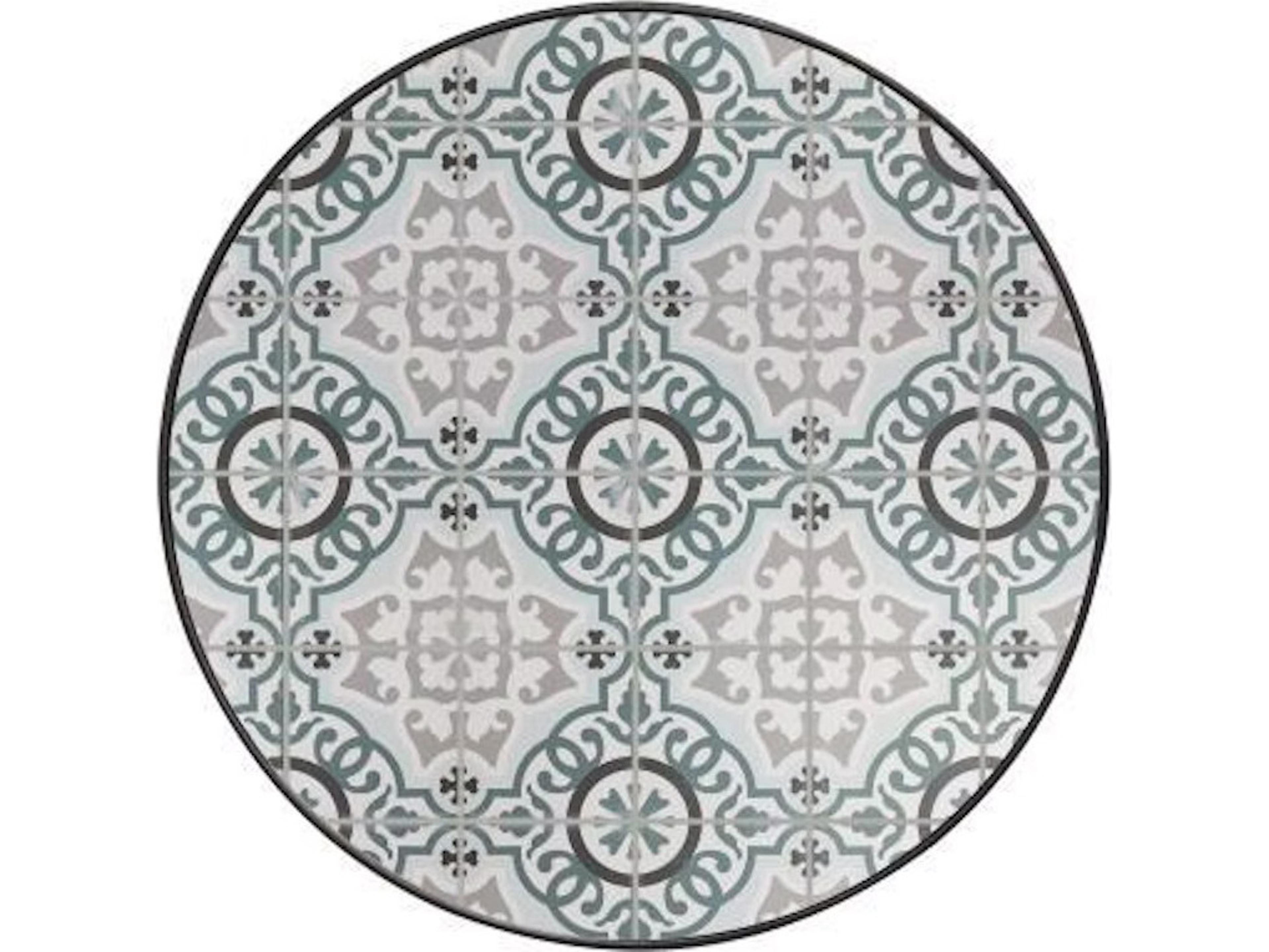 OW Lee Valencia Porcelain Round Table Top with Aluminum Rim