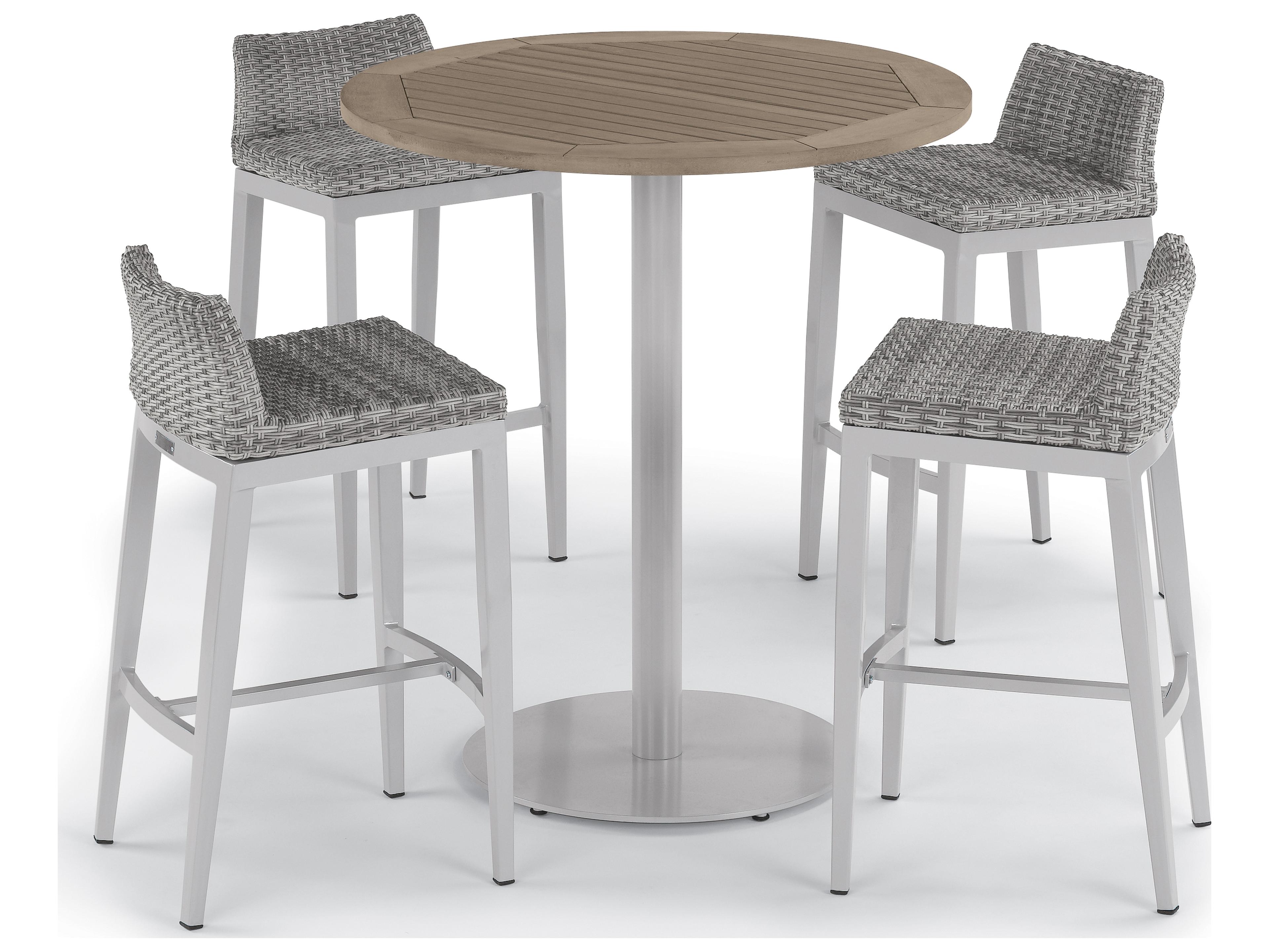 Oxford Garden Travira Wicker 5 Piece Bar Set