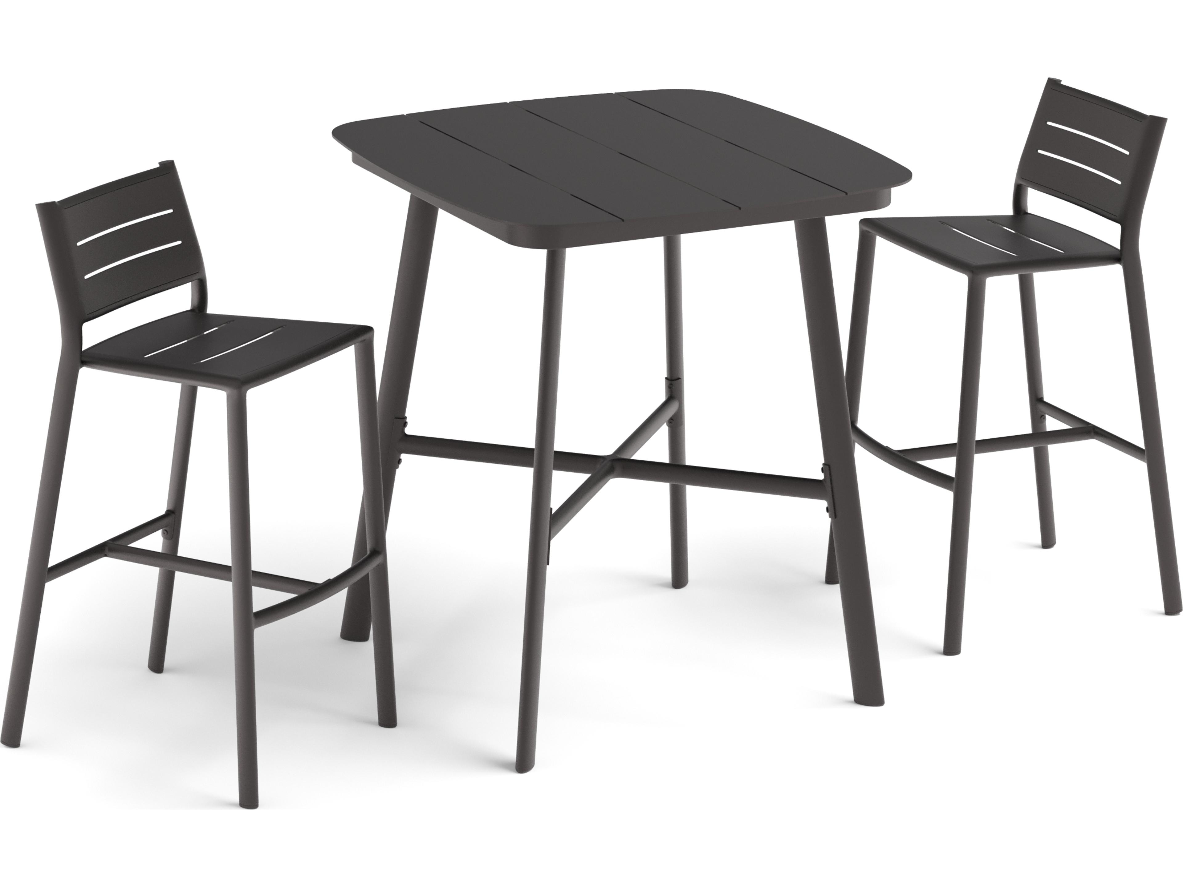 Oxford Garden Eiland Aluminum Carbon 3 Piece Bar Set